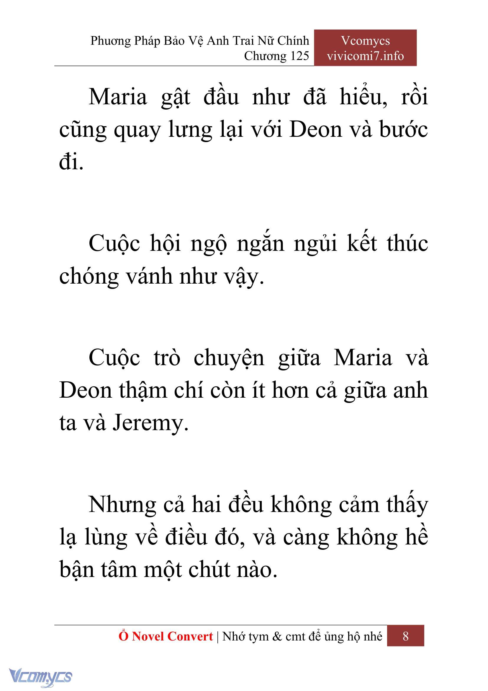 [Novel] Phương Pháp Bảo Vệ Anh Trai Nữ Chính Chap 125 - Trang 2