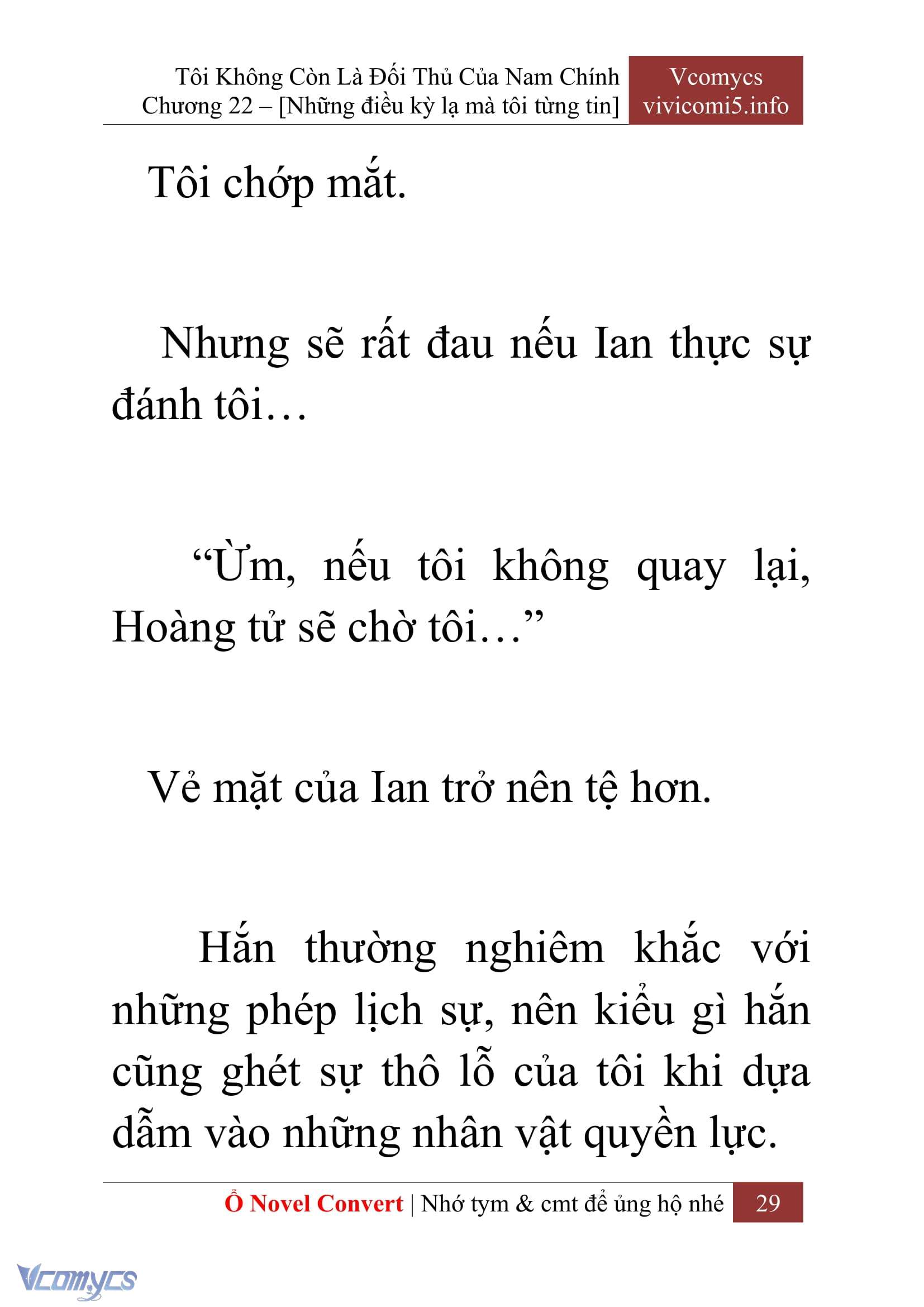 [Novel] Tôi Không Còn Là Đối Thủ Của Nam Chính Chap 22 - Trang 2