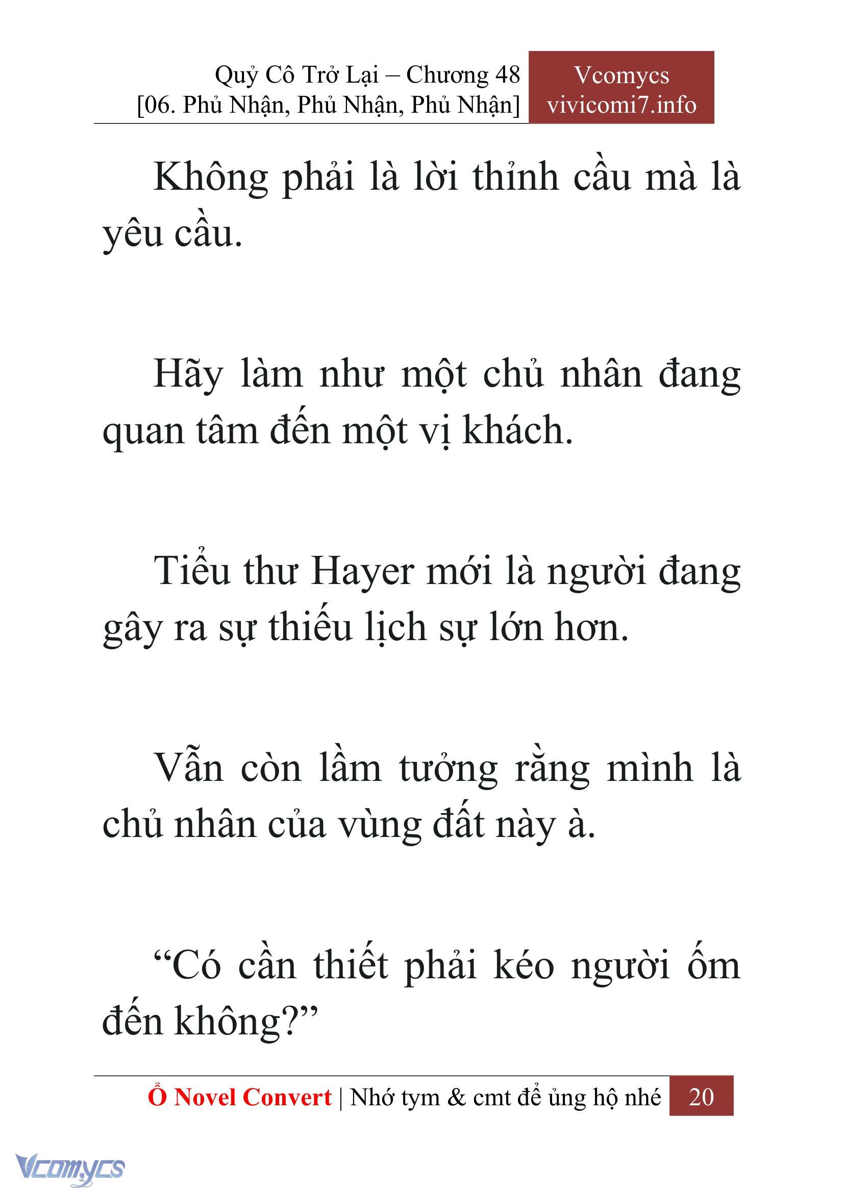 [Novel] Quý Cô Trở Lại Chap 48 - Next Chap 49