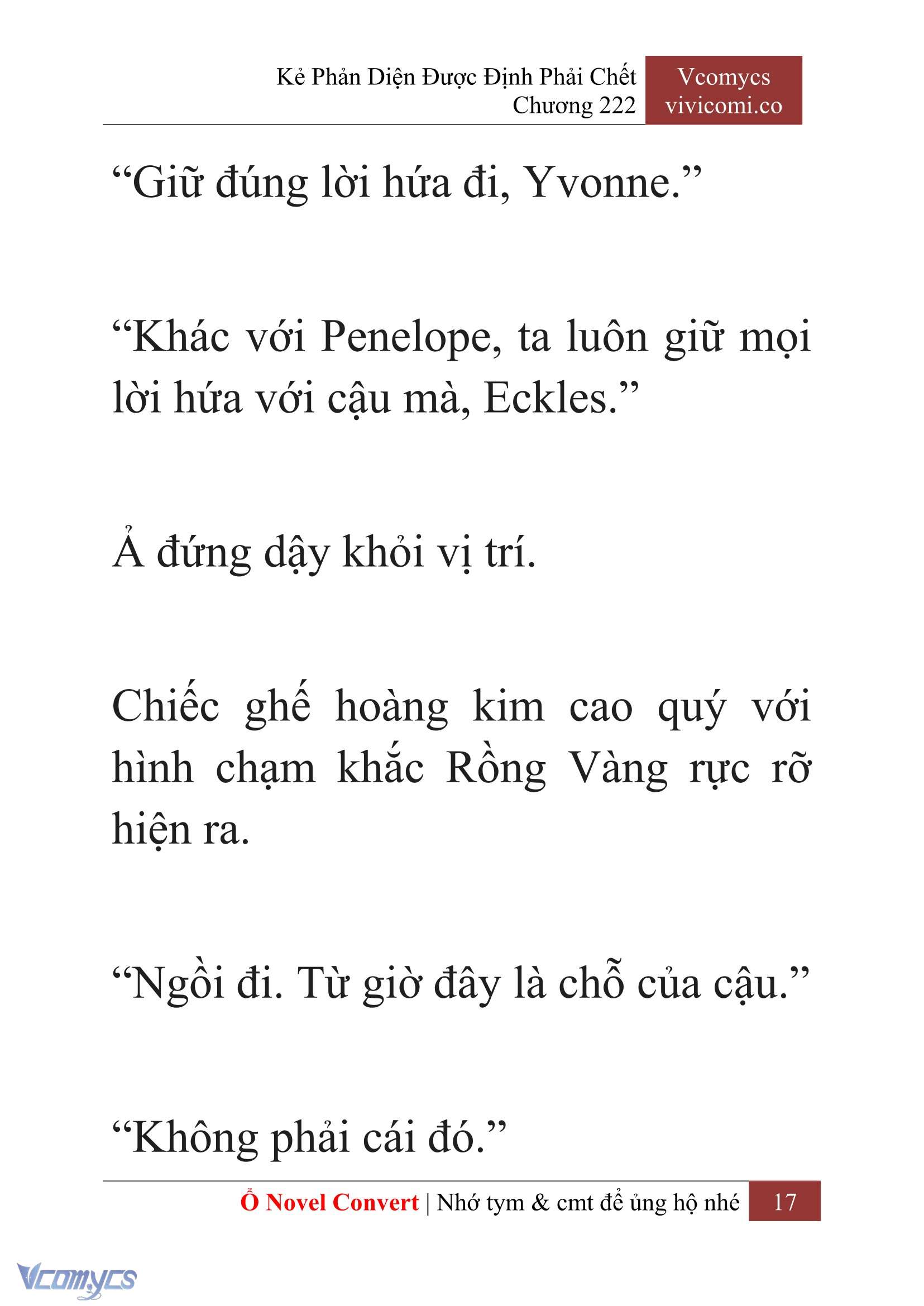 [Novel] Kẻ Phản Diện Được Định Phải Chết Chap 222 - Next Chap 223