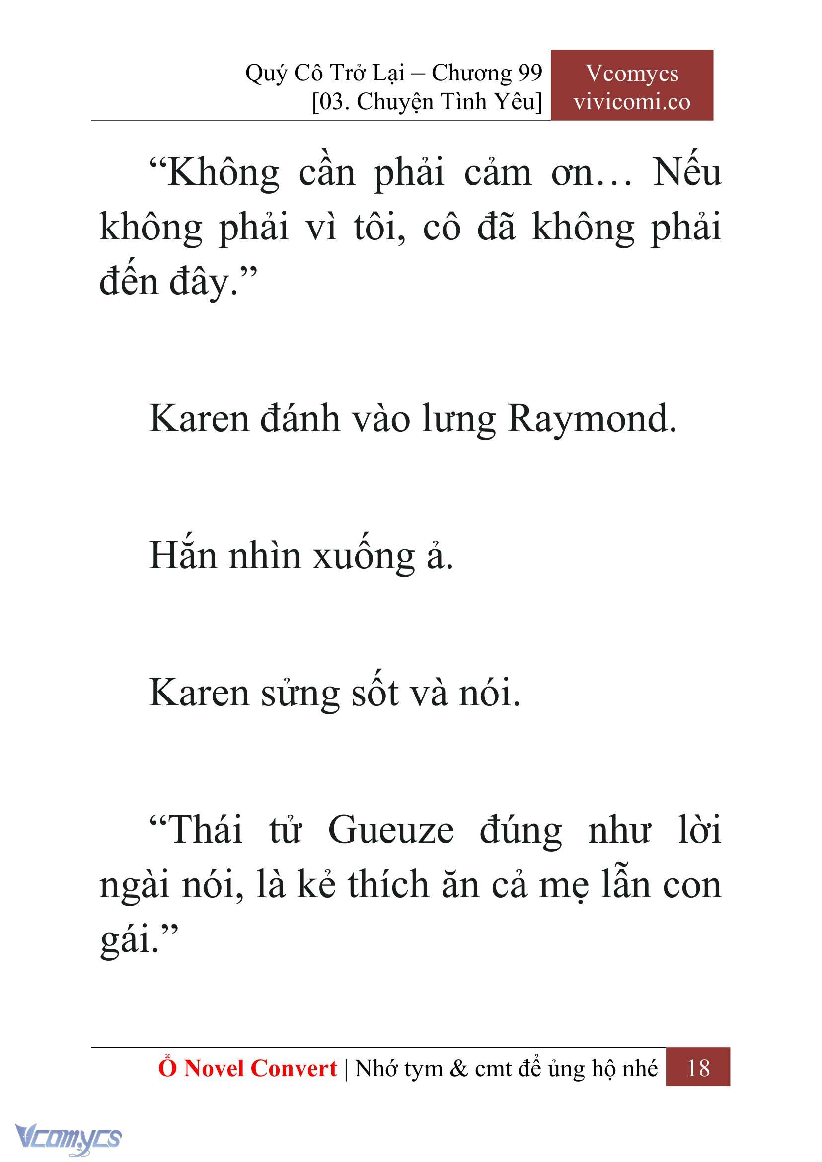 [Novel] Quý Cô Trở Lại Chap 99 - Trang 2