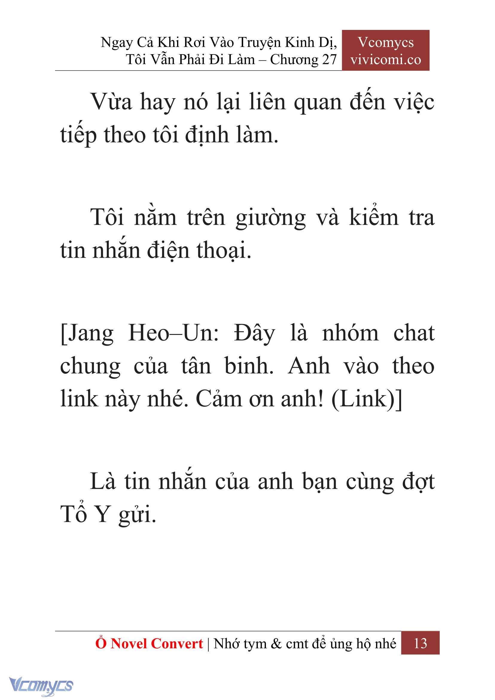 [Novel] Ngay Cả Khi Rơi Vào Truyện Kinh Dị, Tôi Vẫn Phải Đi Làm Chap 27 - Trang 2