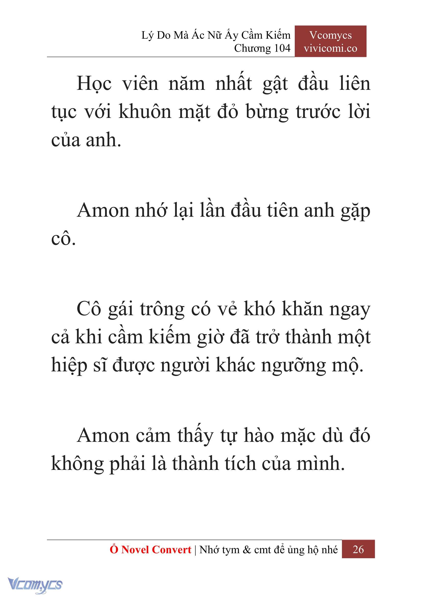 [Novel] Lý Do Mà Ác Nữ Ấy Cầm Kiếm Chap 104 - Trang 2
