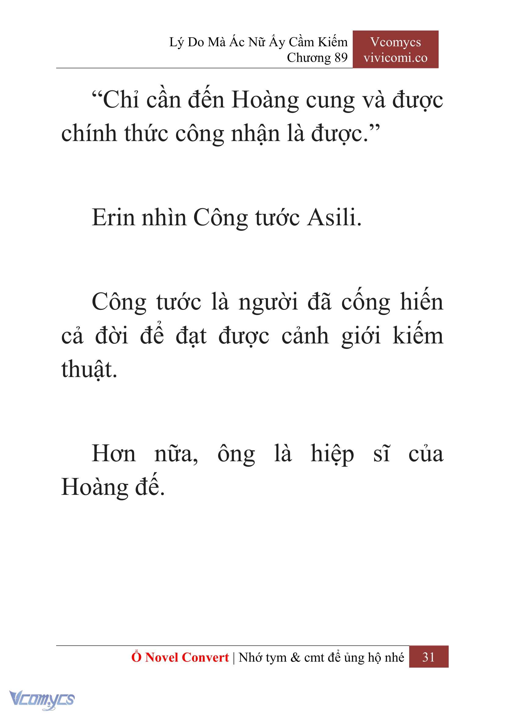 [Novel] Lý Do Mà Ác Nữ Ấy Cầm Kiếm Chap 89 - Trang 2