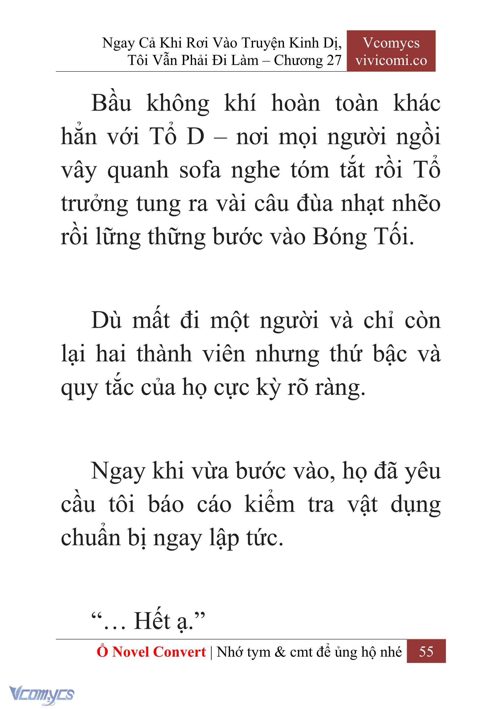 [Novel] Ngay Cả Khi Rơi Vào Truyện Kinh Dị, Tôi Vẫn Phải Đi Làm Chap 27 - Trang 2