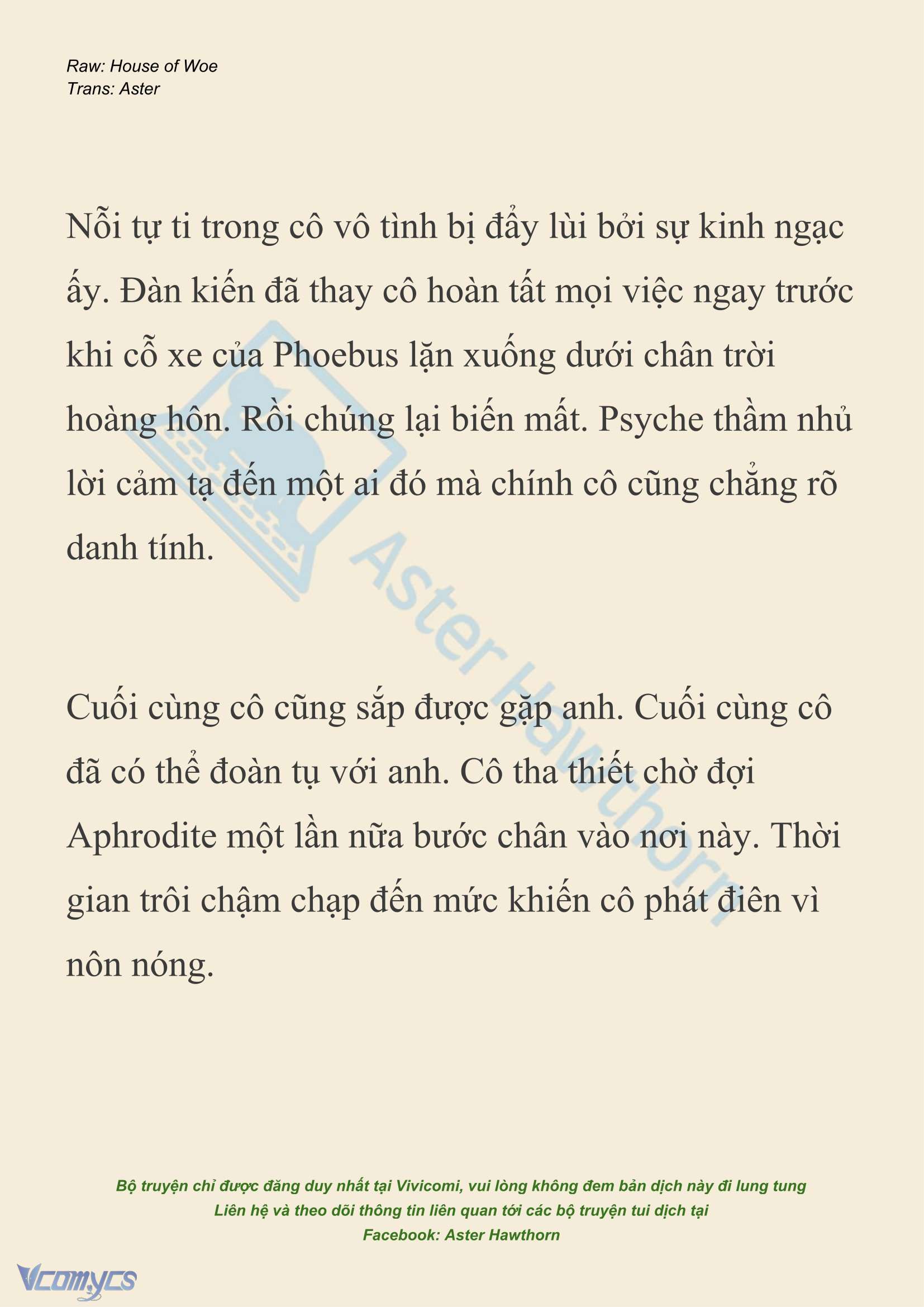 [NOVEL] Dành Cho Các Nữ Thần: Dành cho Psyche Chap 41 - Next 