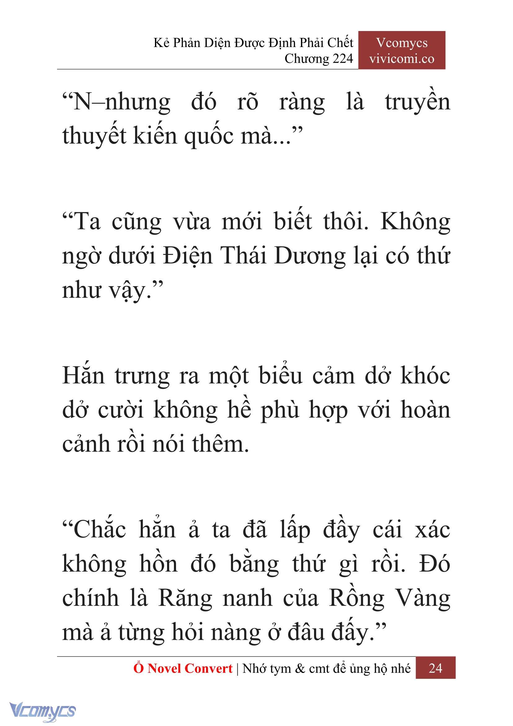 [Novel] Kẻ Phản Diện Được Định Phải Chết Chap 224 - Trang 2