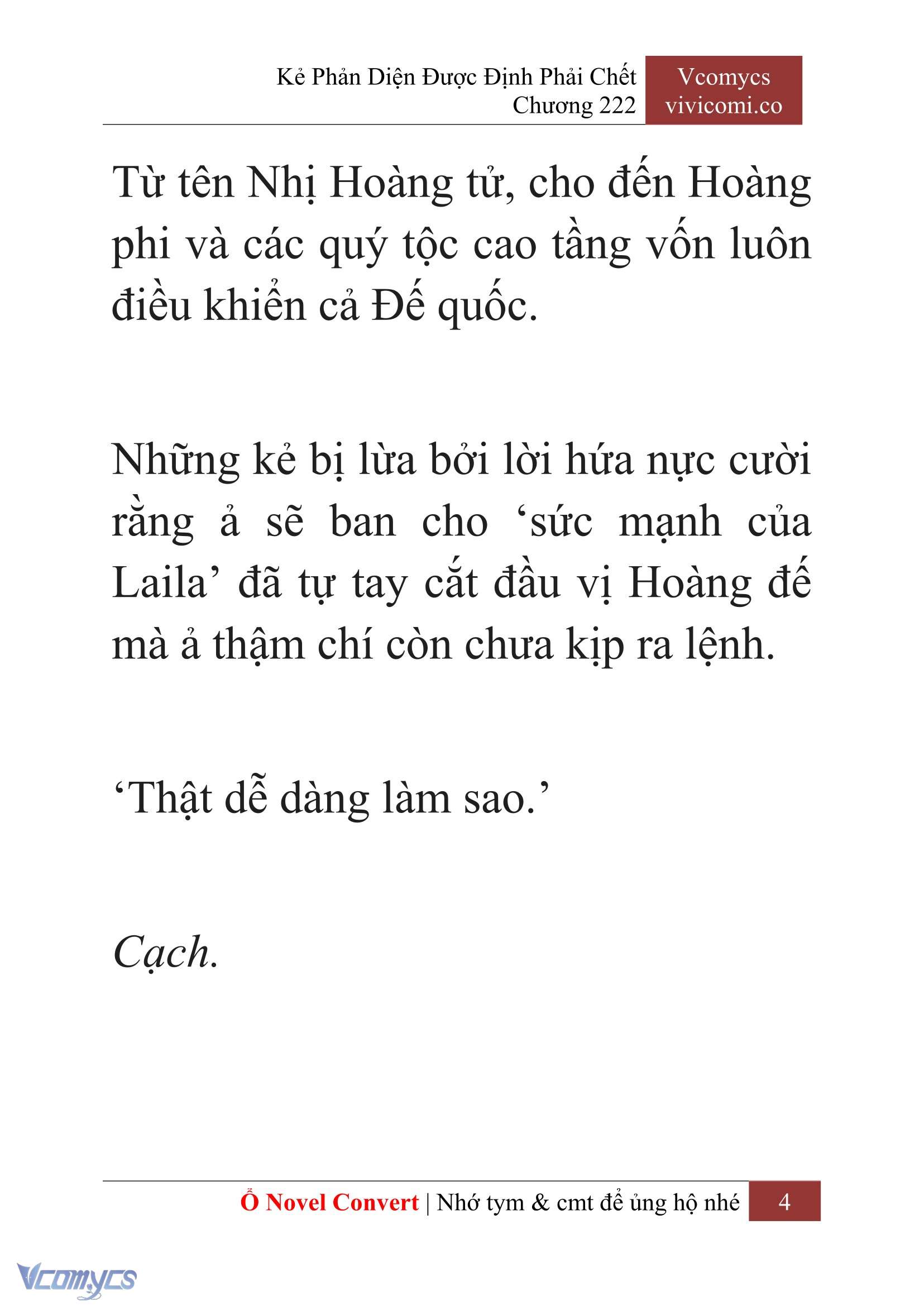 [Novel] Kẻ Phản Diện Được Định Phải Chết Chap 222 - Next Chap 223
