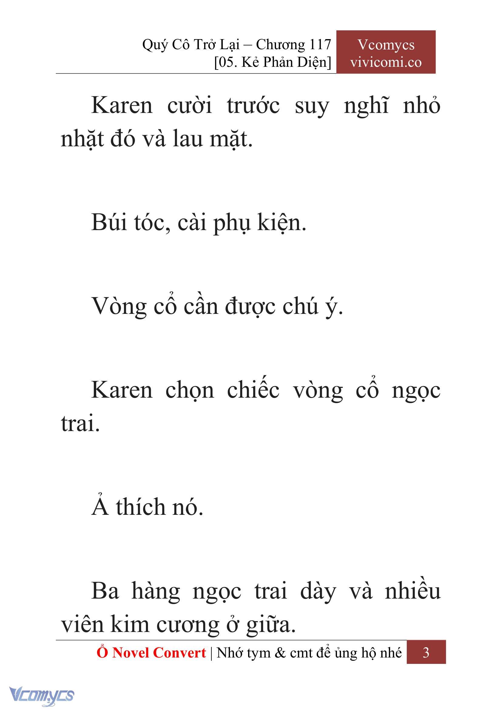 [Novel] Quý Cô Trở Lại Chap 117 - Trang 2