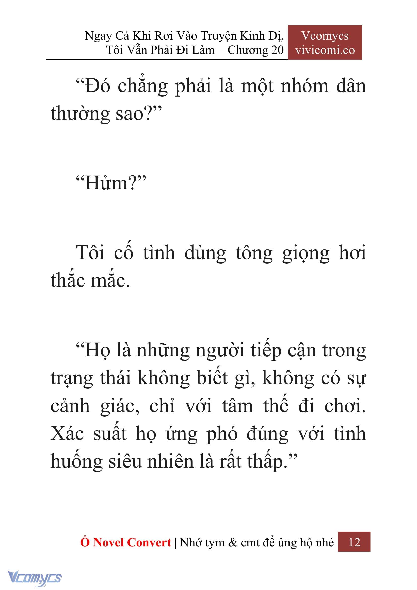 [Novel] Ngay Cả Khi Rơi Vào Truyện Kinh Dị, Tôi Vẫn Phải Đi Làm Chap 20 - Trang 2