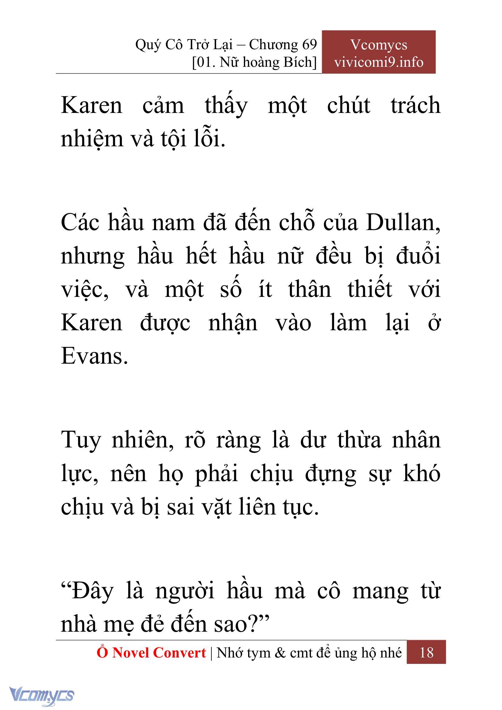[Novel] Quý Cô Trở Lại Chap 69 - Trang 2
