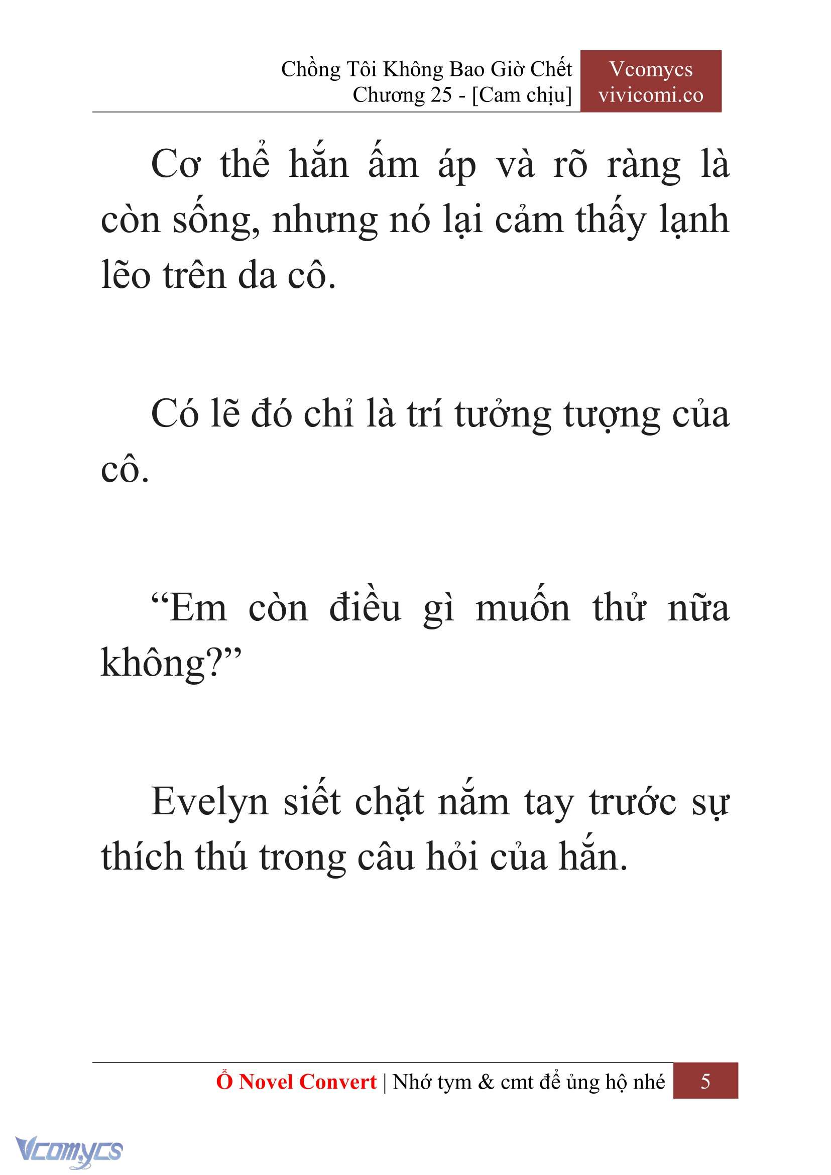 [Novel] Chồng Tôi Không Bao Giờ Chết Chap 25 - Trang 2