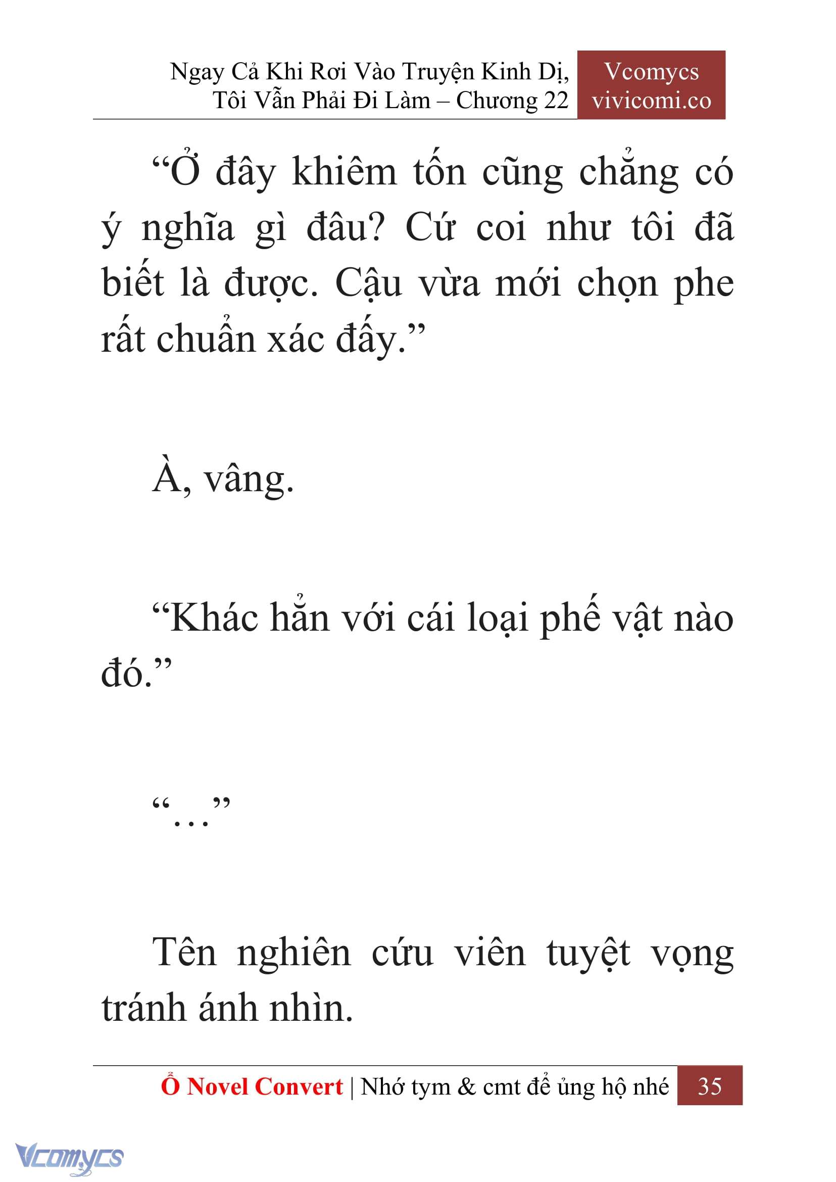 [Novel] Ngay Cả Khi Rơi Vào Truyện Kinh Dị, Tôi Vẫn Phải Đi Làm Chap 22 - Trang 2