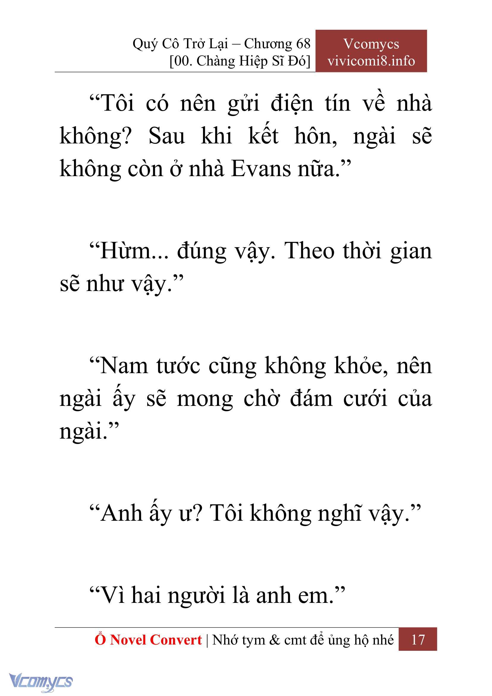 [Novel] Quý Cô Trở Lại Chap 68 - Trang 2