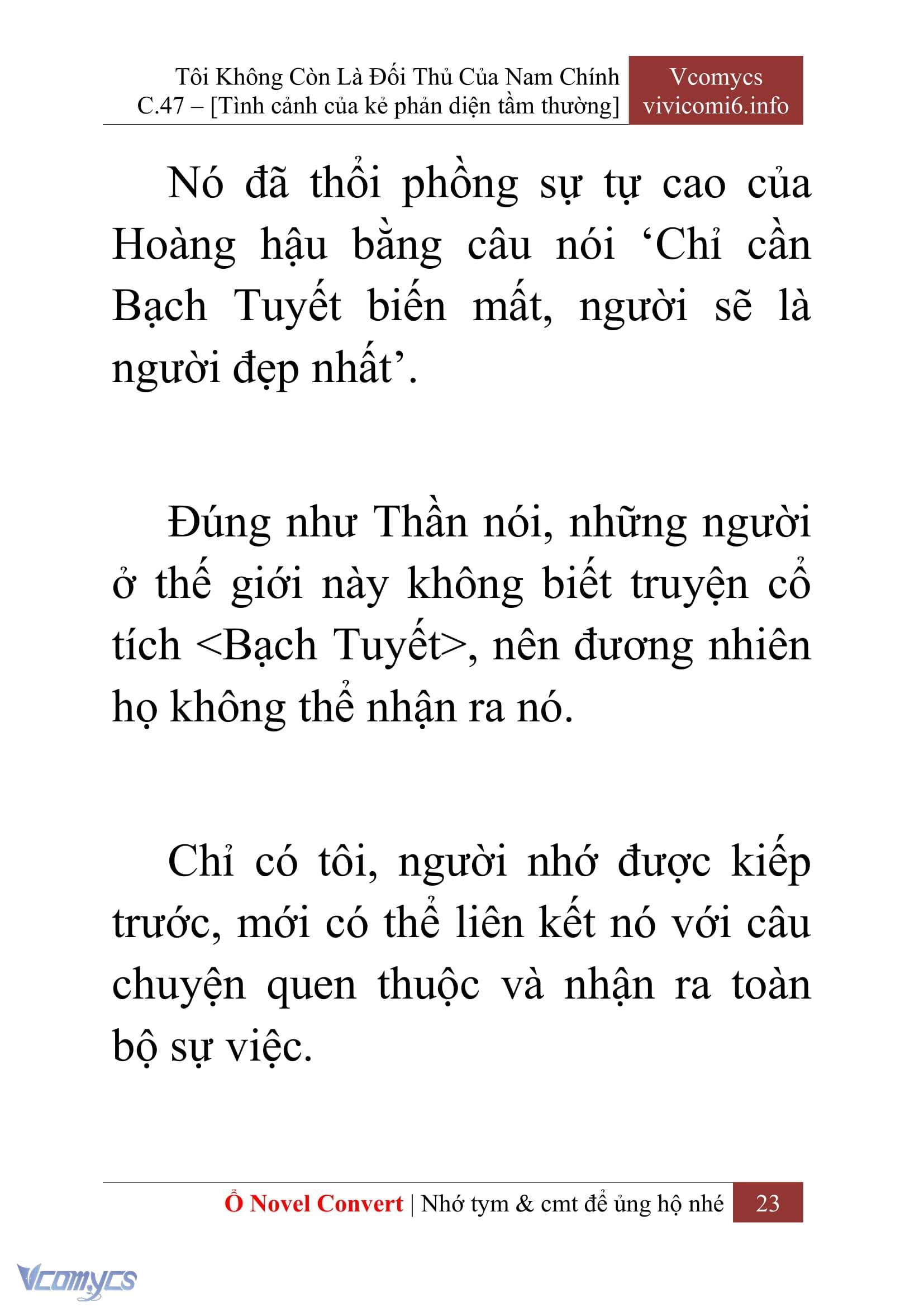 [Novel] Tôi Không Còn Là Đối Thủ Của Nam Chính Chap 47 - Trang 2