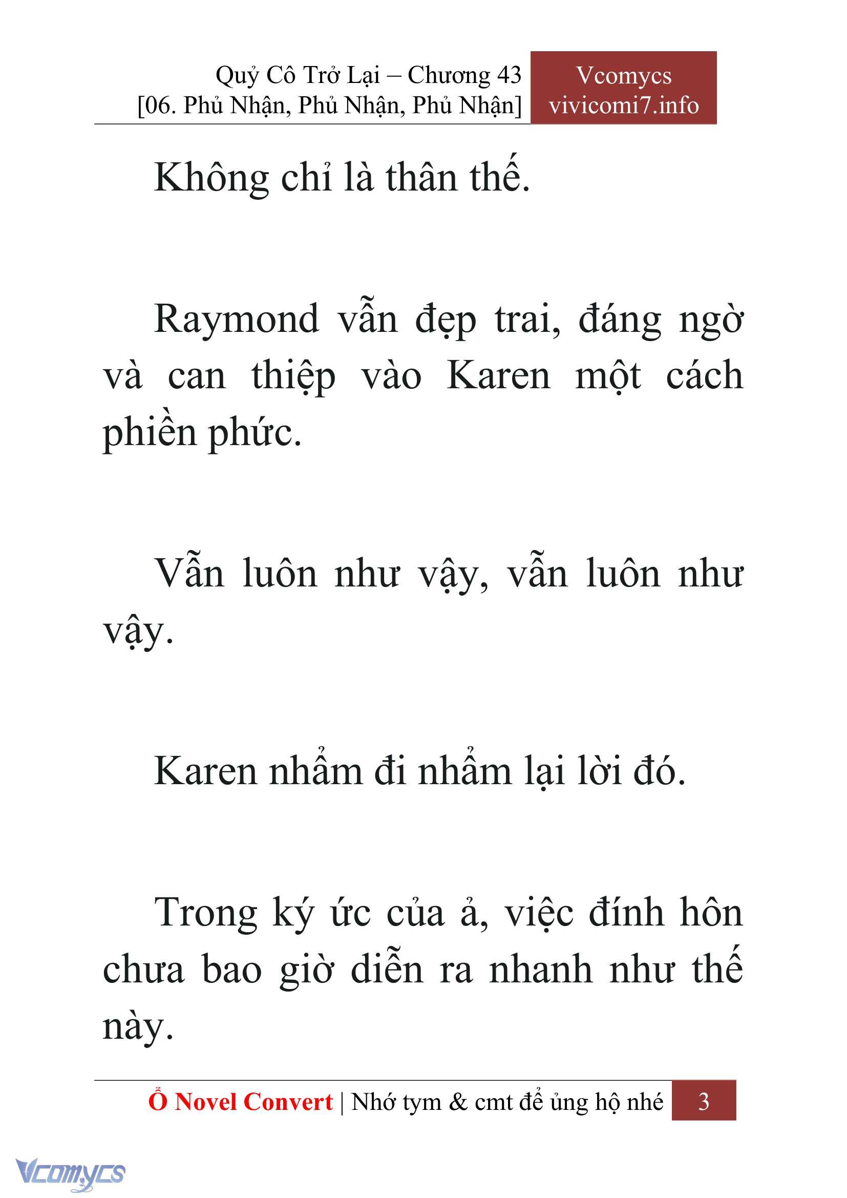 [Novel] Quý Cô Trở Lại Chap 43 - Trang 2