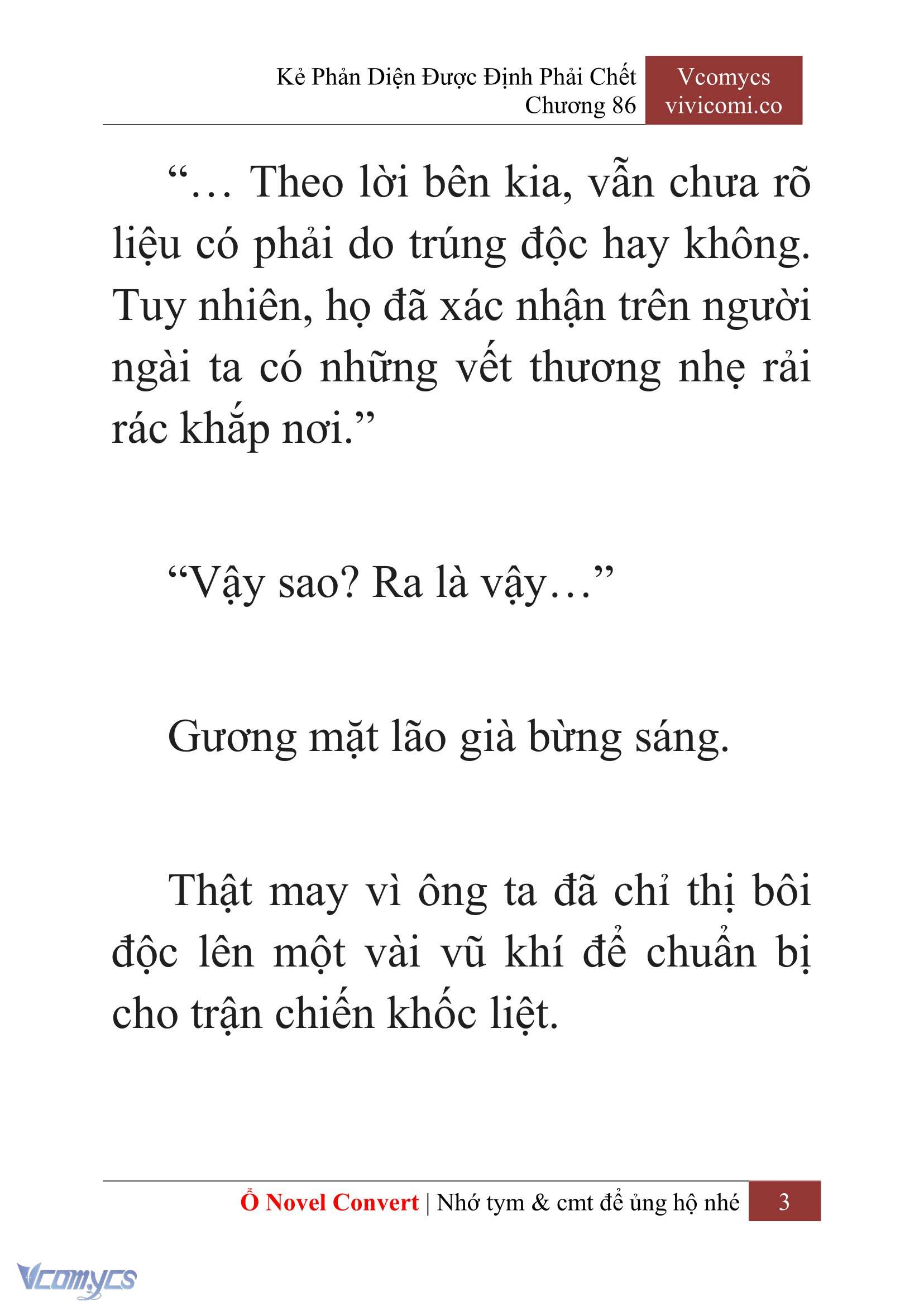 [Novel] Kẻ Phản Diện Được Định Phải Chết Chap 86 - Trang 2