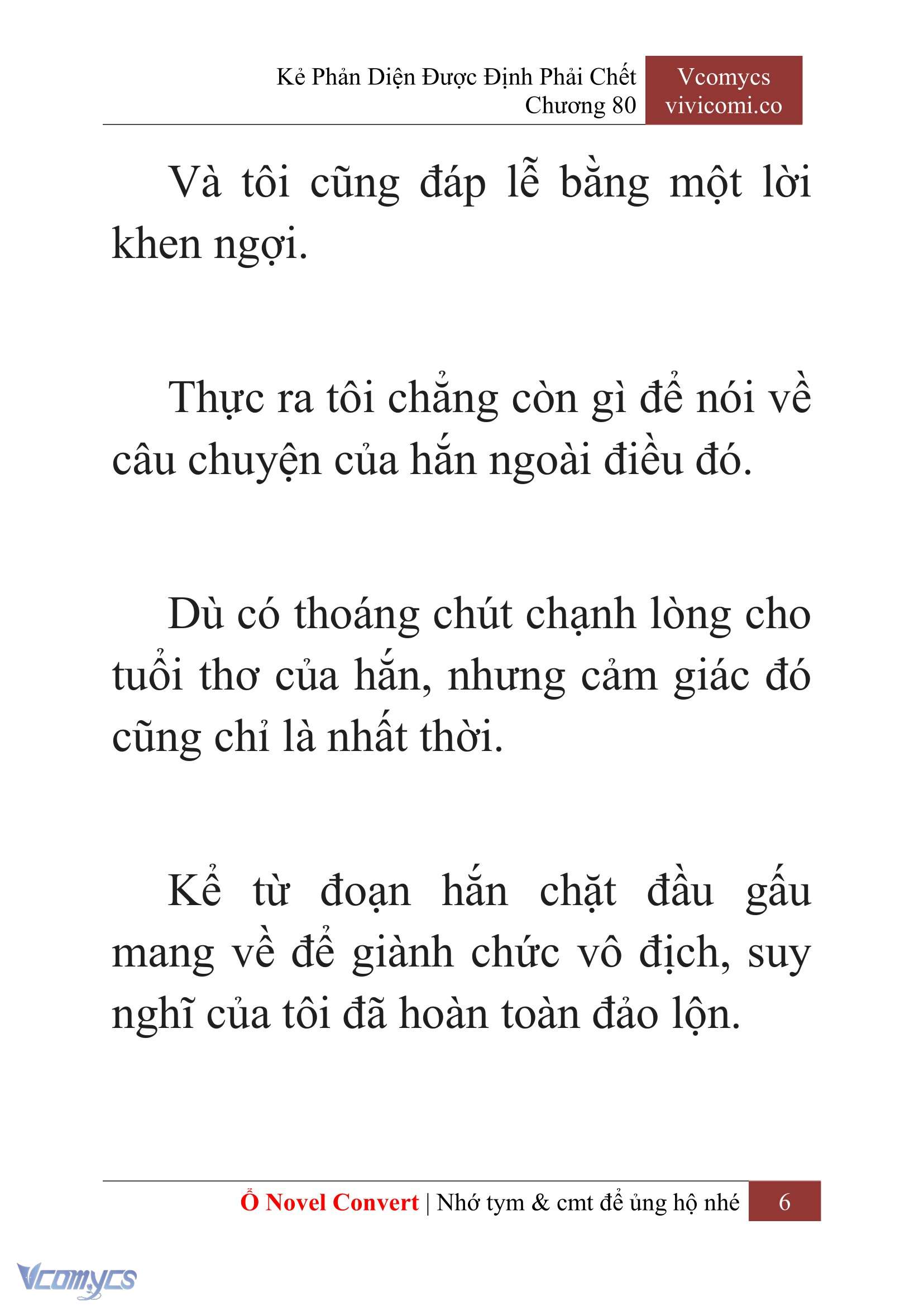 [Novel] Kẻ Phản Diện Được Định Phải Chết Chap 80 - Trang 2