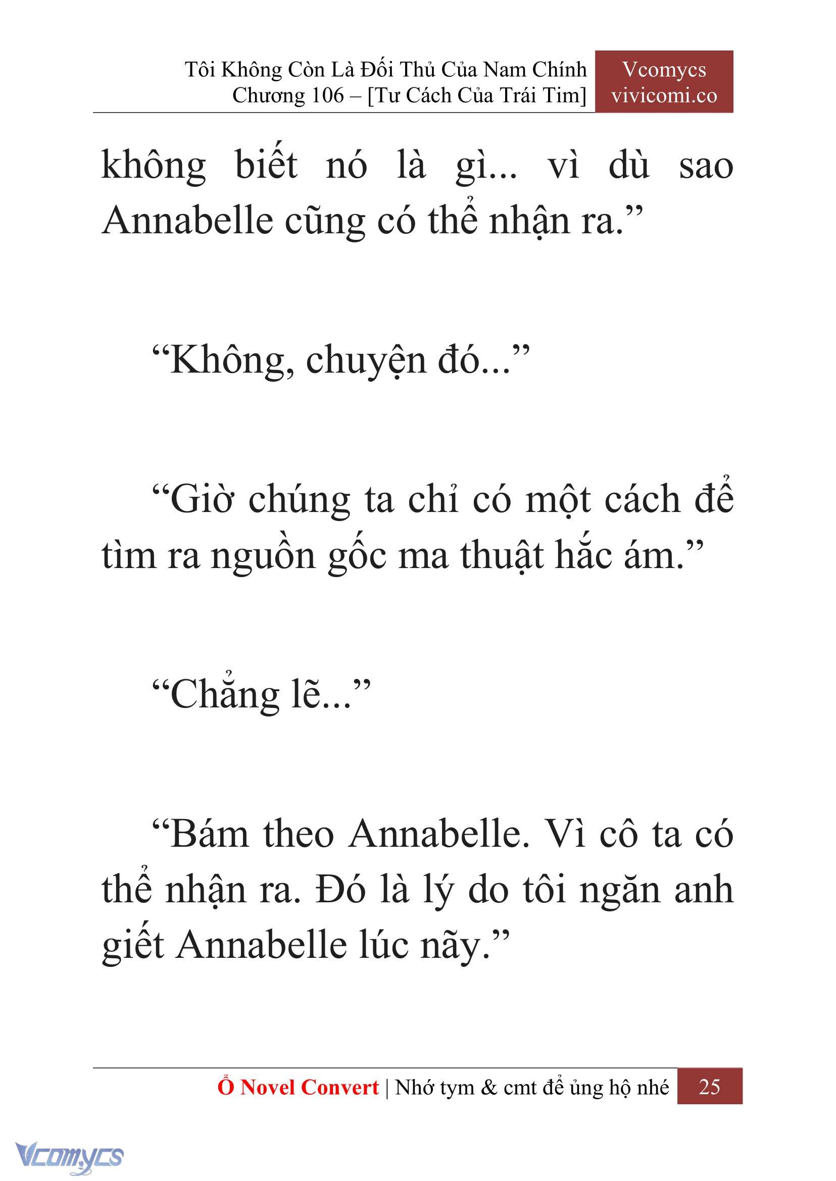 [Novel] Tôi Không Còn Là Đối Thủ Của Nam Chính Chap 106 - Trang 2