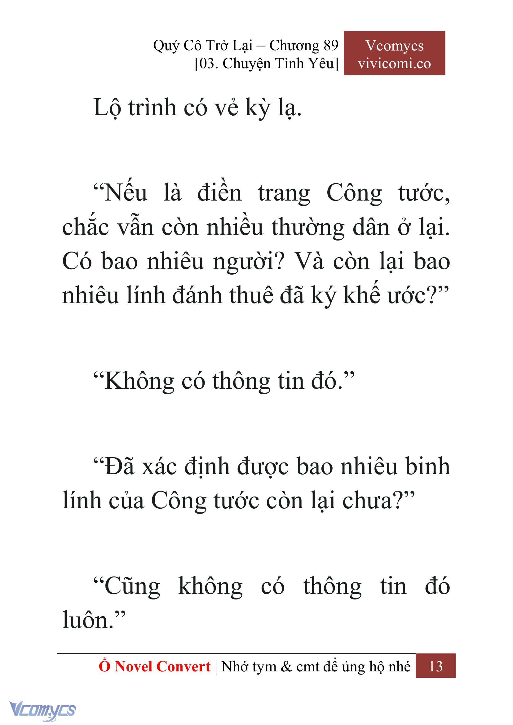 [Novel] Quý Cô Trở Lại Chap 89 - Trang 2