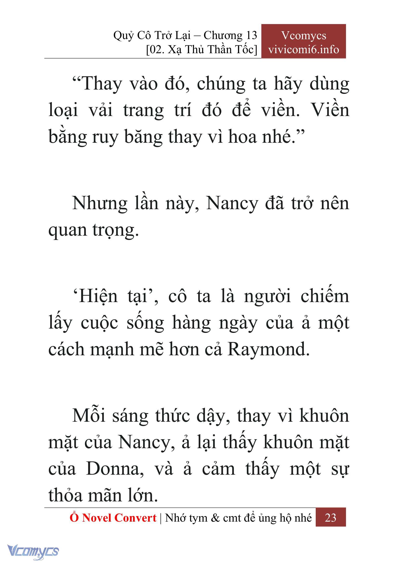[Novel] Quý Cô Trở Lại Chap 13 - Trang 2