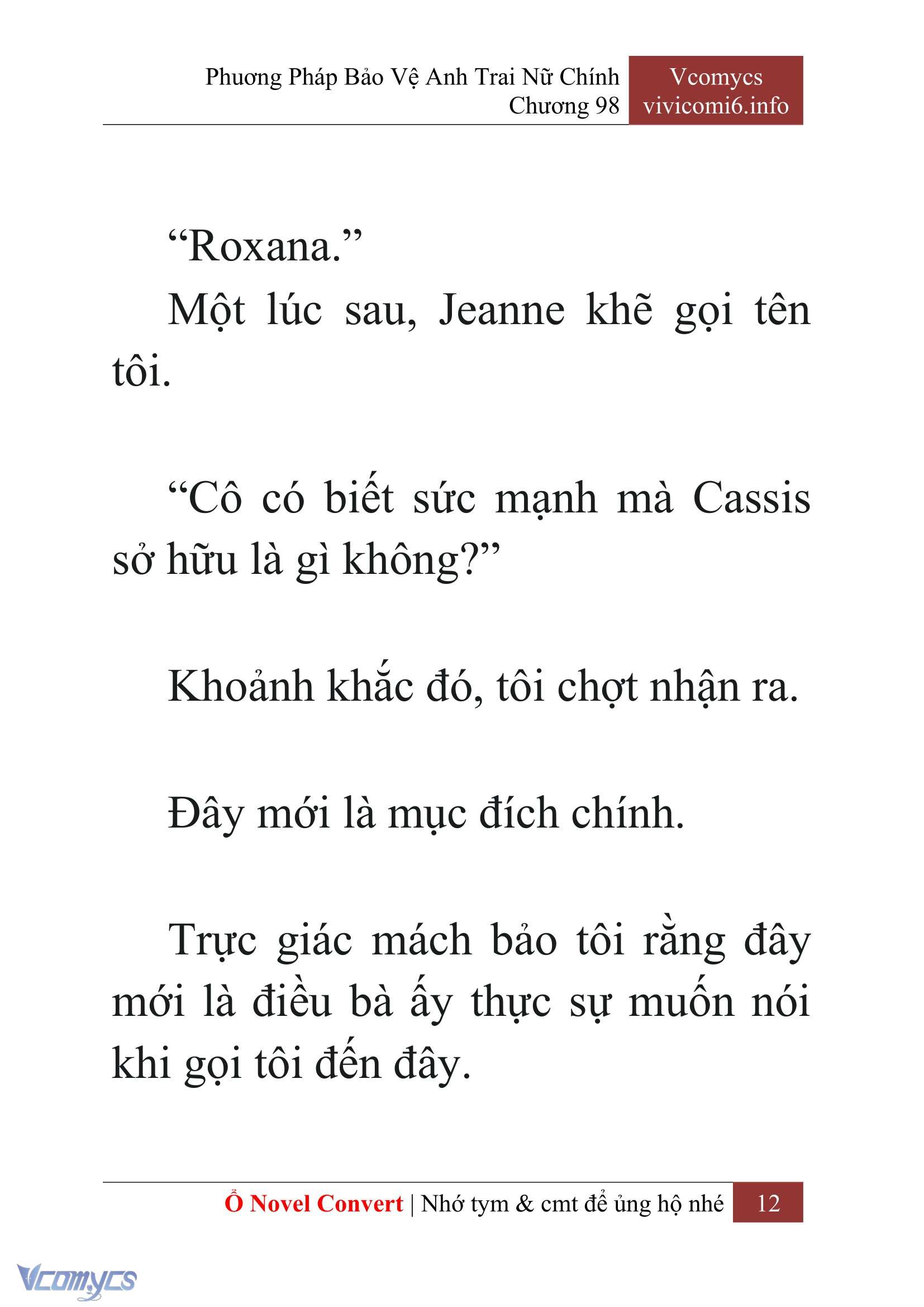 [Novel] Phương Pháp Bảo Vệ Anh Trai Nữ Chính Chap 98 - Trang 2