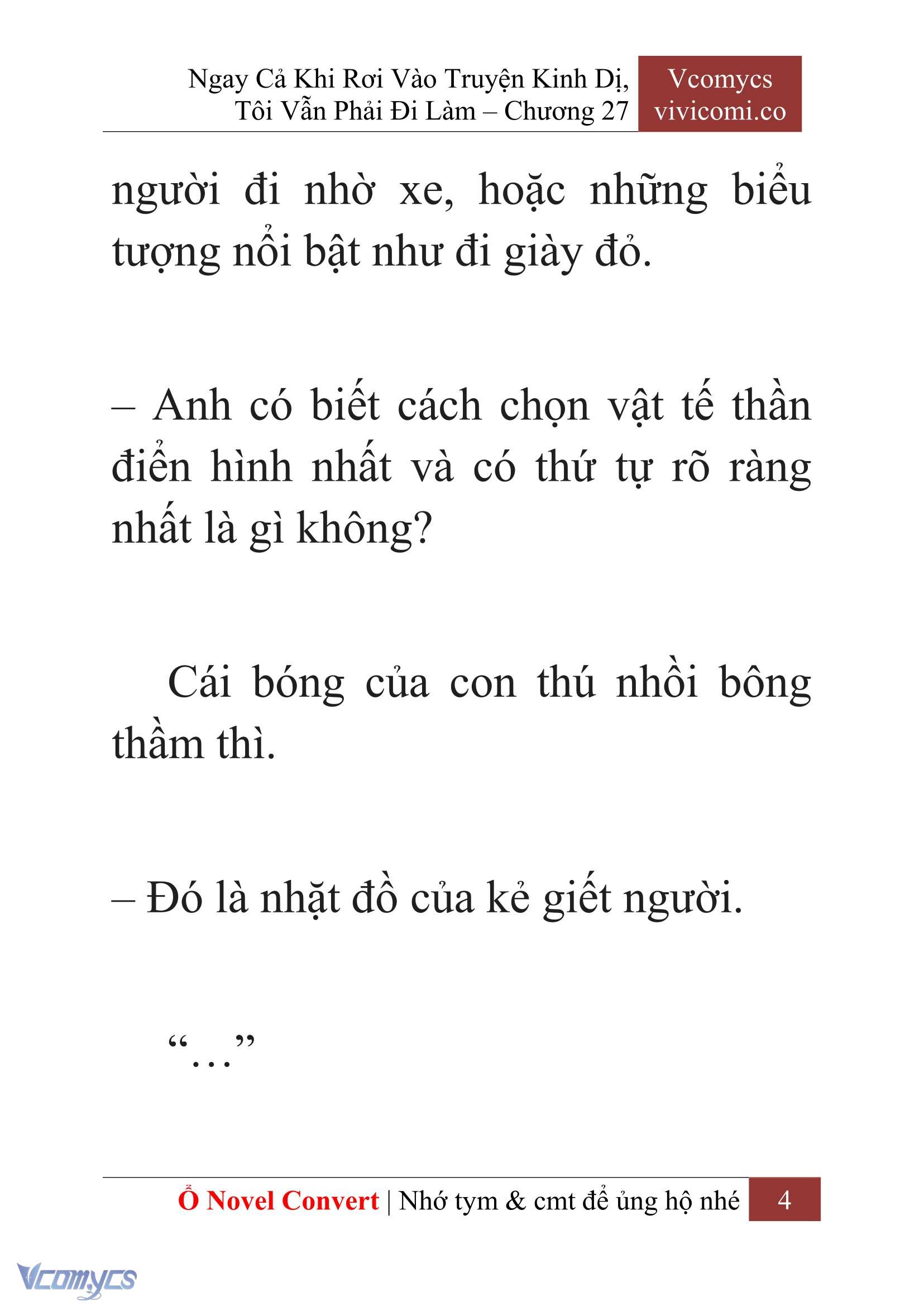 [Novel] Ngay Cả Khi Rơi Vào Truyện Kinh Dị, Tôi Vẫn Phải Đi Làm Chap 27 - Trang 2