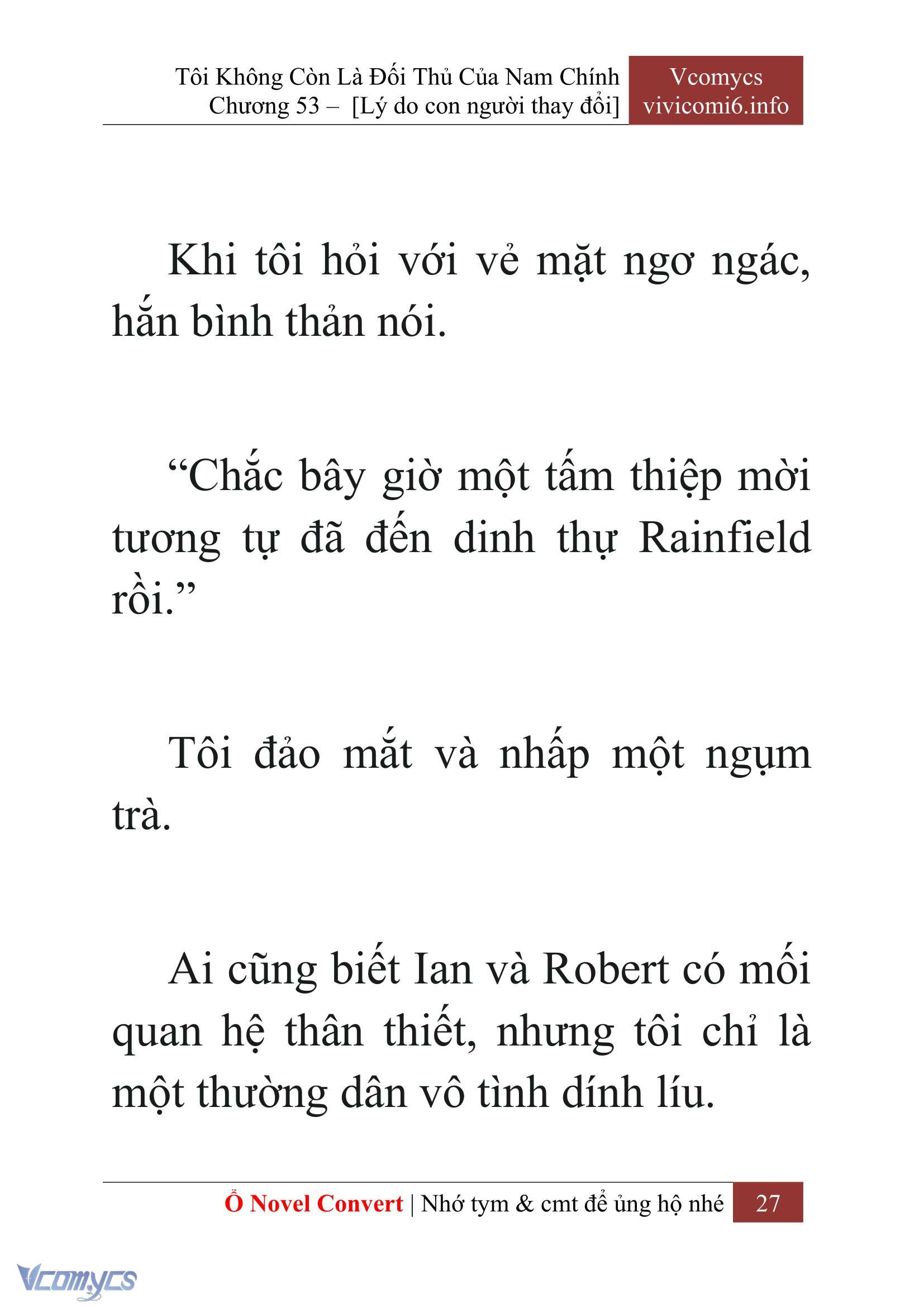 [Novel] Tôi Không Còn Là Đối Thủ Của Nam Chính Chap 53 - Trang 2