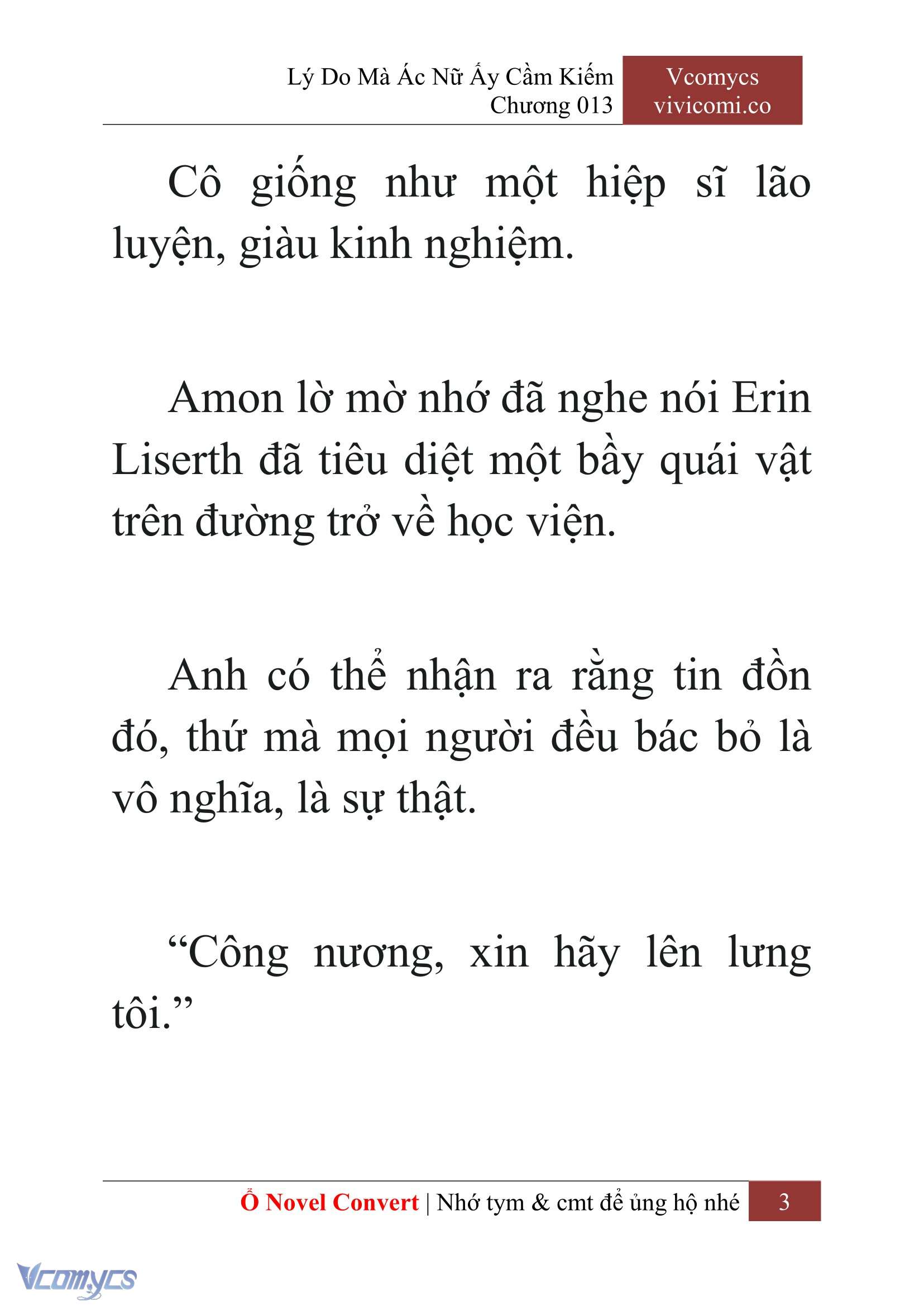 [Novel] Lý Do Mà Ác Nữ Ấy Cầm Kiếm Chap 13 - Trang 2