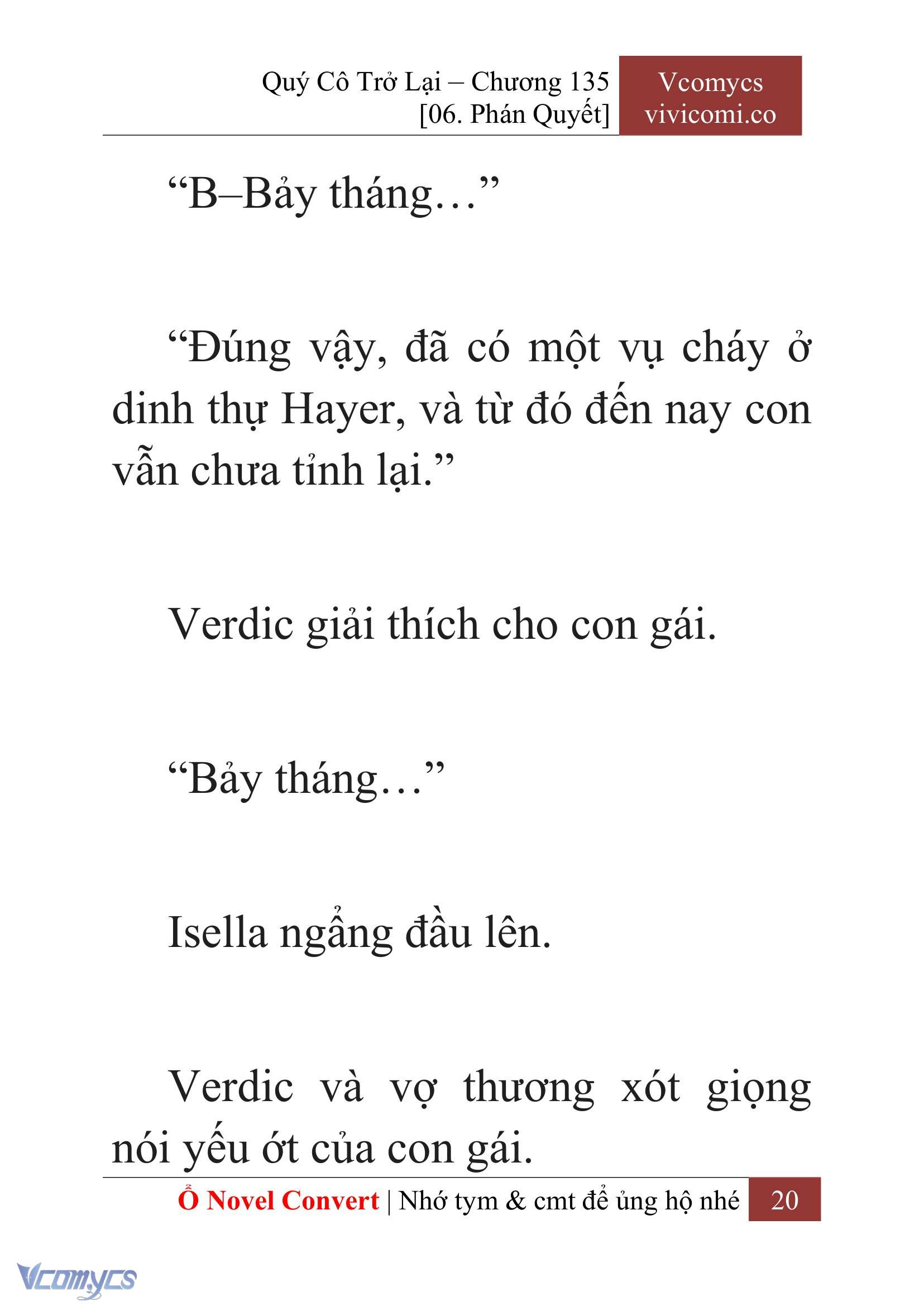 [Novel] Quý Cô Trở Lại Chap 135 - Next 