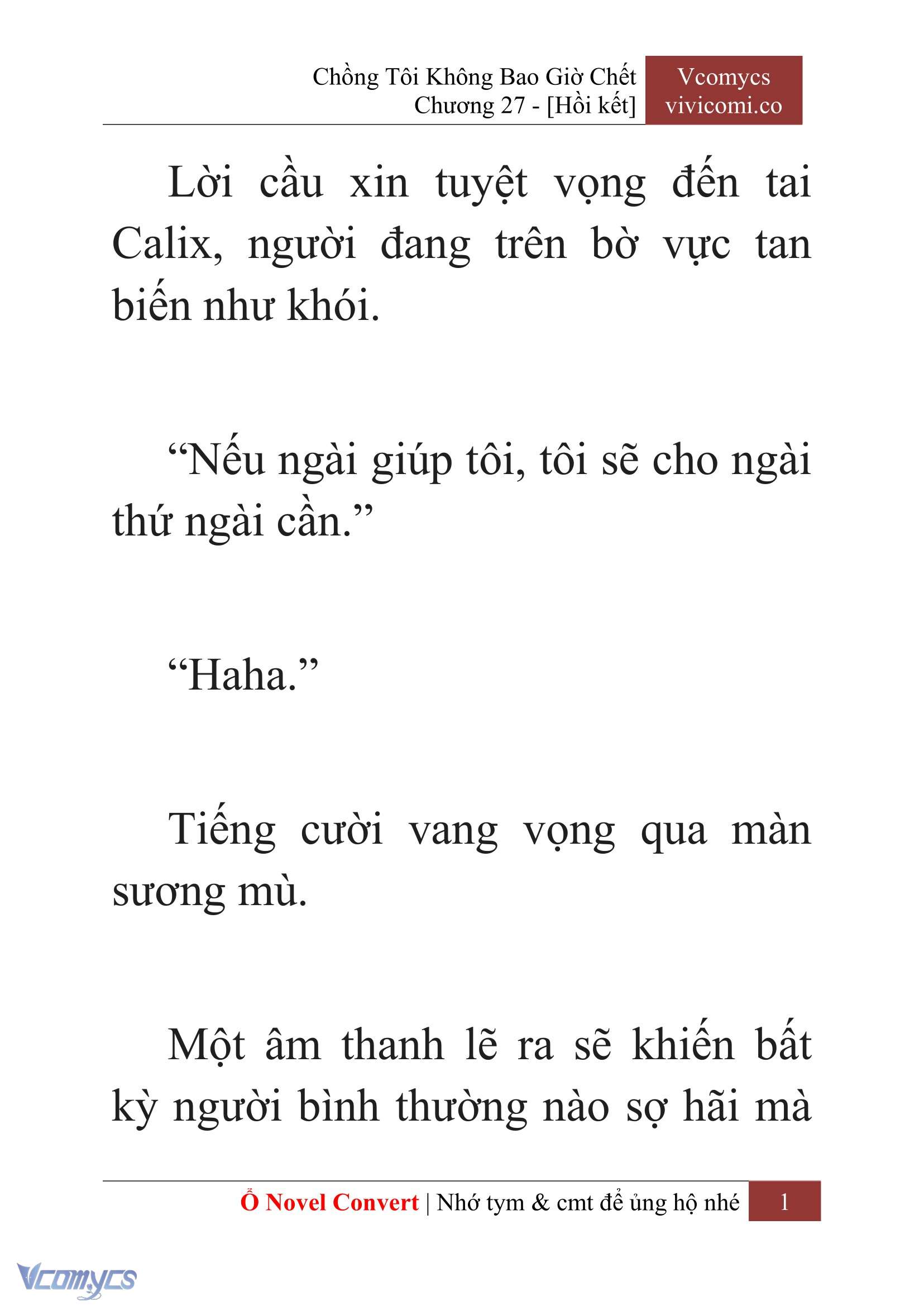 [Novel] Chồng Tôi Không Bao Giờ Chết Chap 27 - Trang 2