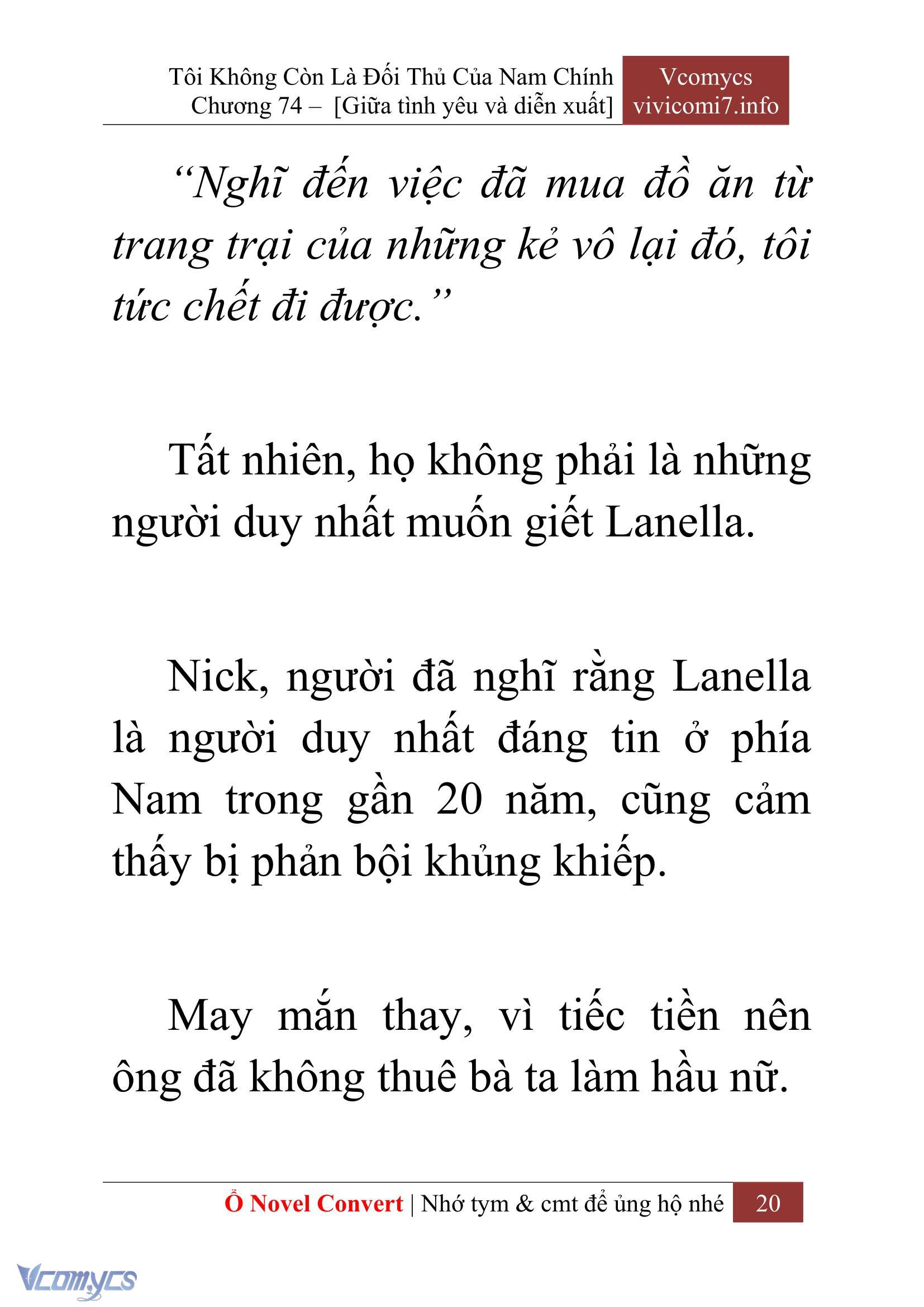 [Novel] Tôi Không Còn Là Đối Thủ Của Nam Chính Chap 74 - Trang 2