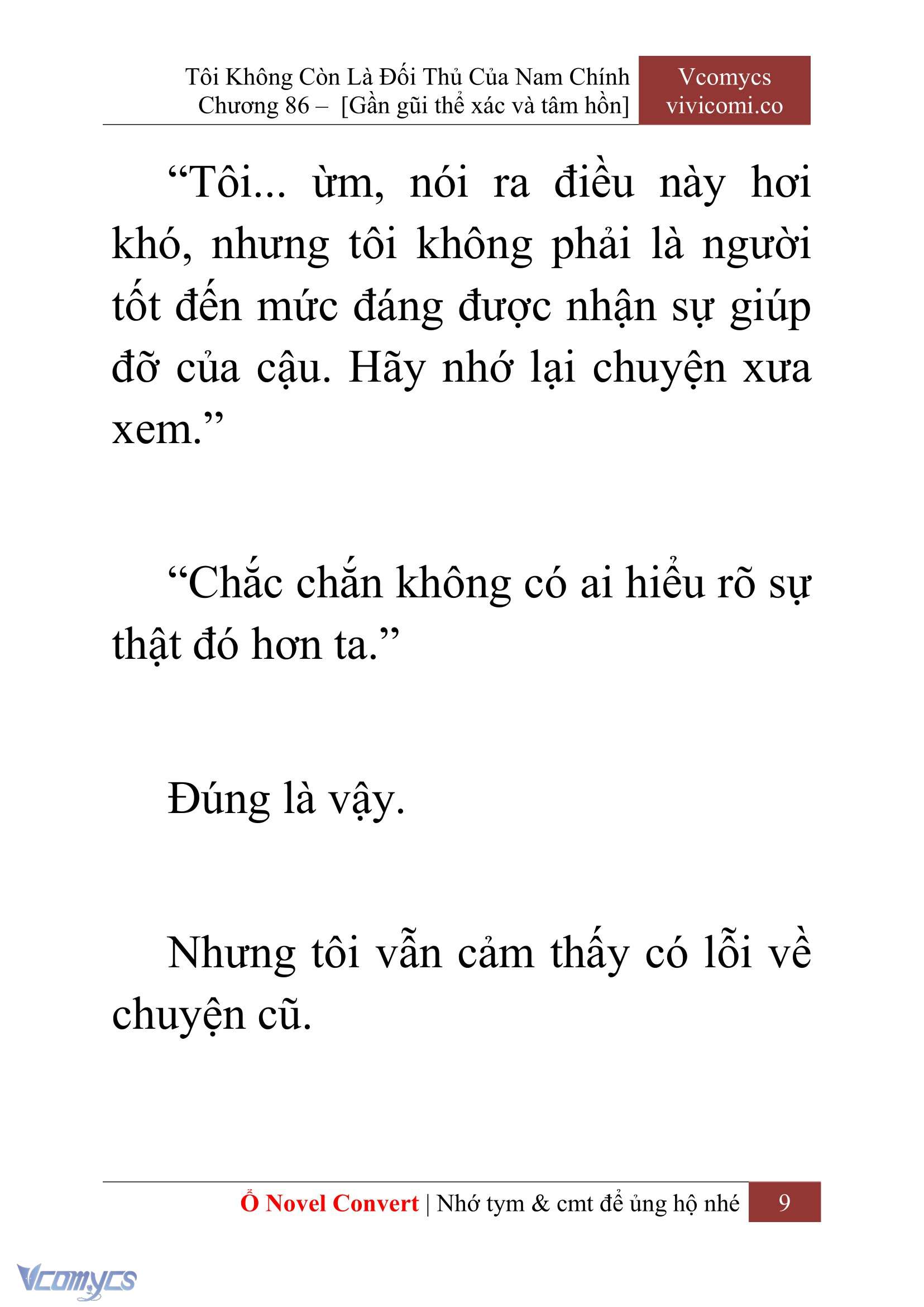 [Novel] Tôi Không Còn Là Đối Thủ Của Nam Chính Chap 86 - Trang 2