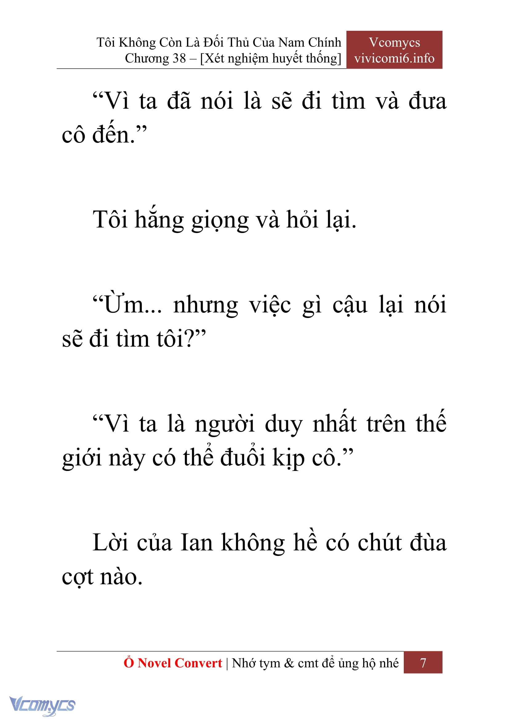 [Novel] Tôi Không Còn Là Đối Thủ Của Nam Chính Chap 38 - Trang 2