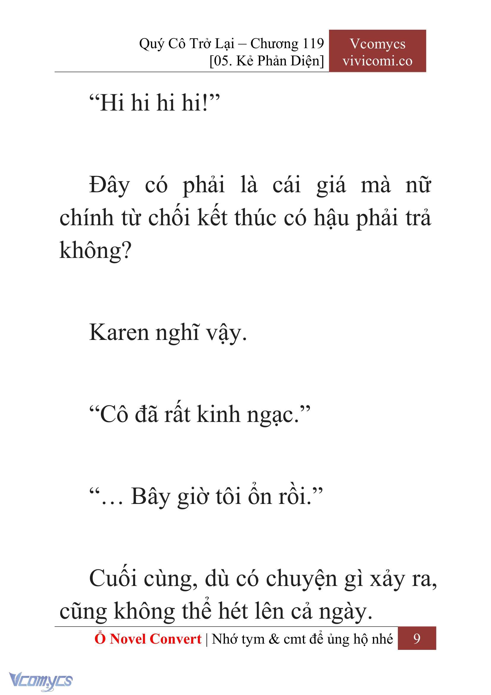 [Novel] Quý Cô Trở Lại Chap 119 - Trang 2