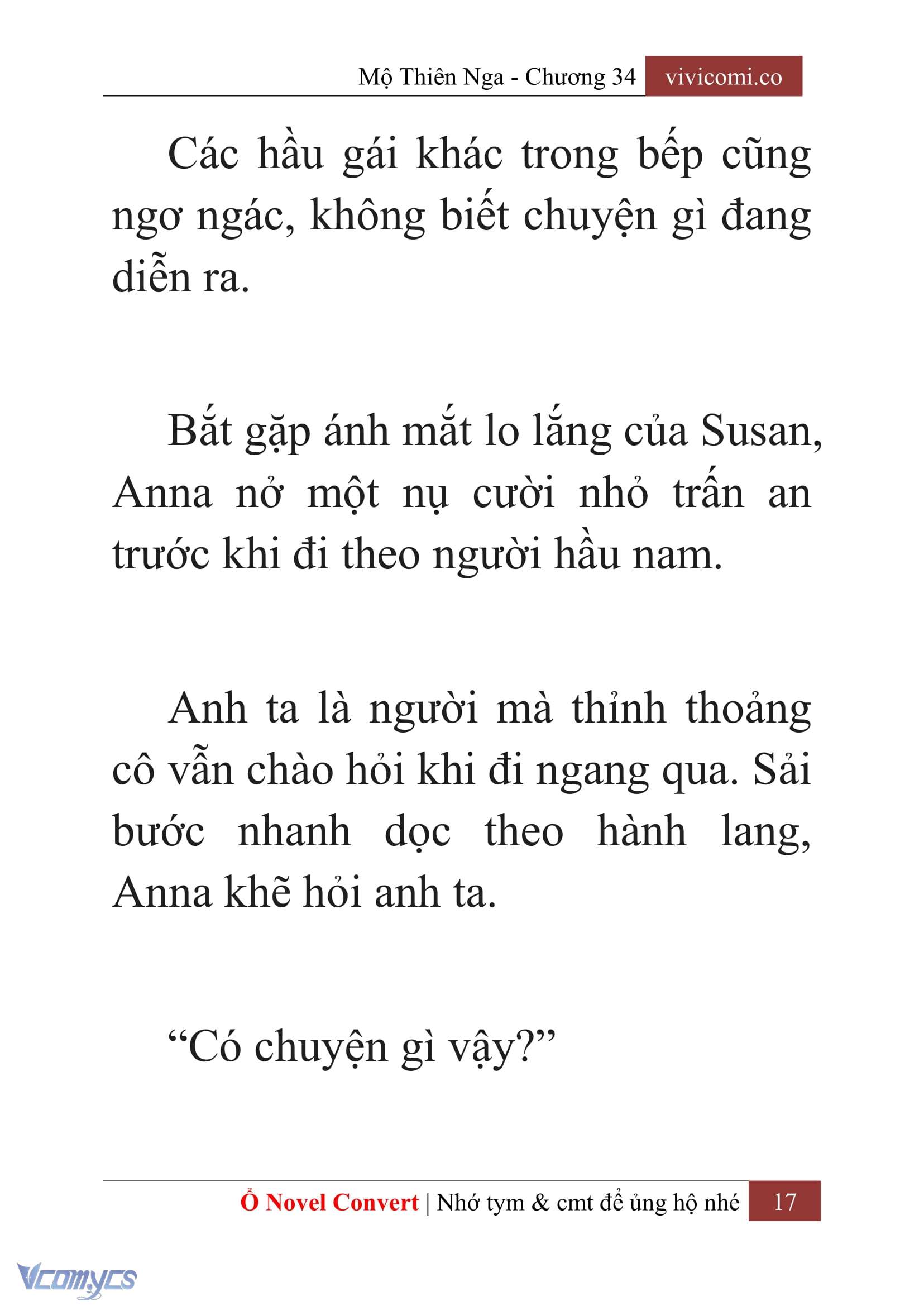 [Novel] Mộ Thiên Nga Chap 34 - Trang 2