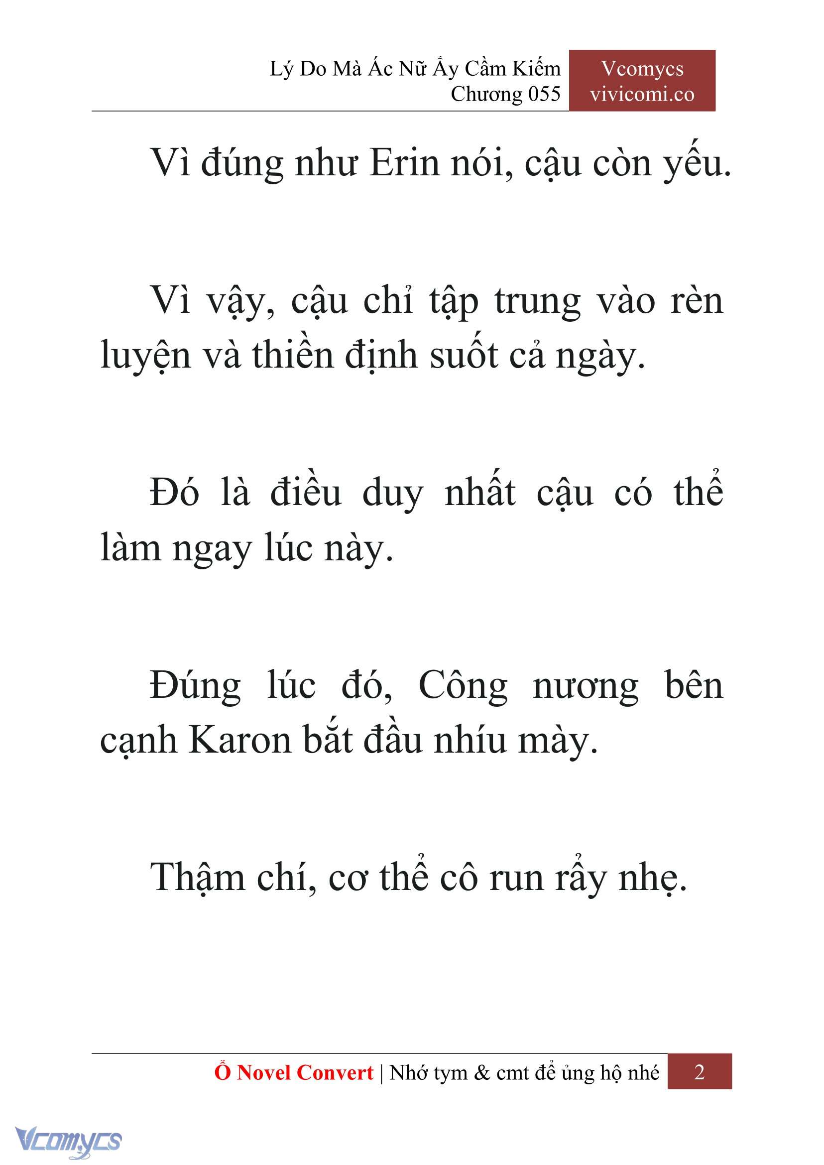 [Novel] Lý Do Mà Ác Nữ Ấy Cầm Kiếm Chap 55 - Trang 2