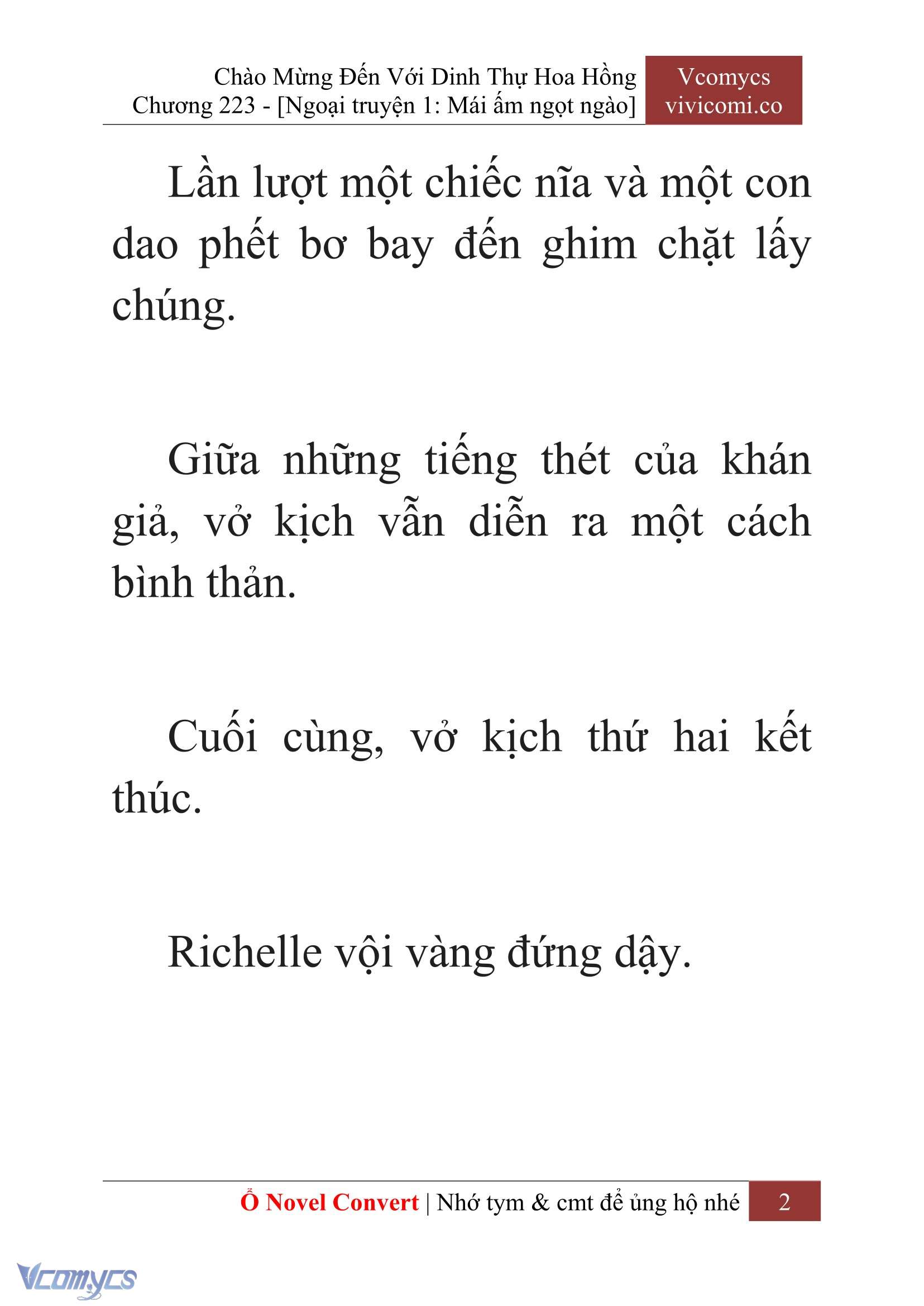 [Novel] Chào Mừng Đến Với Dinh Thự Hoa Hồng Chap 223 - Trang 2