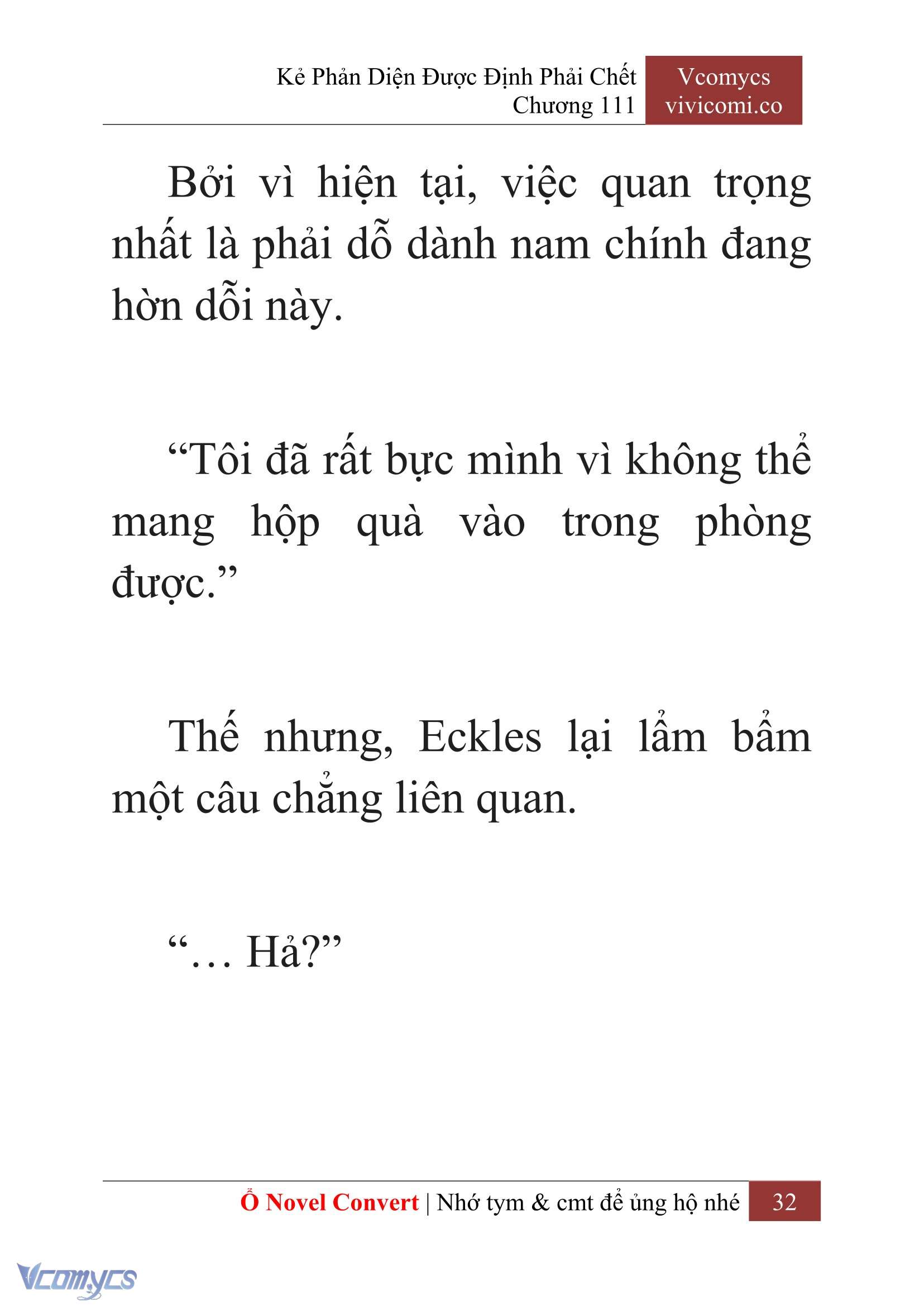 [Novel] Kẻ Phản Diện Được Định Phải Chết Chap 111 - Next Chap 112