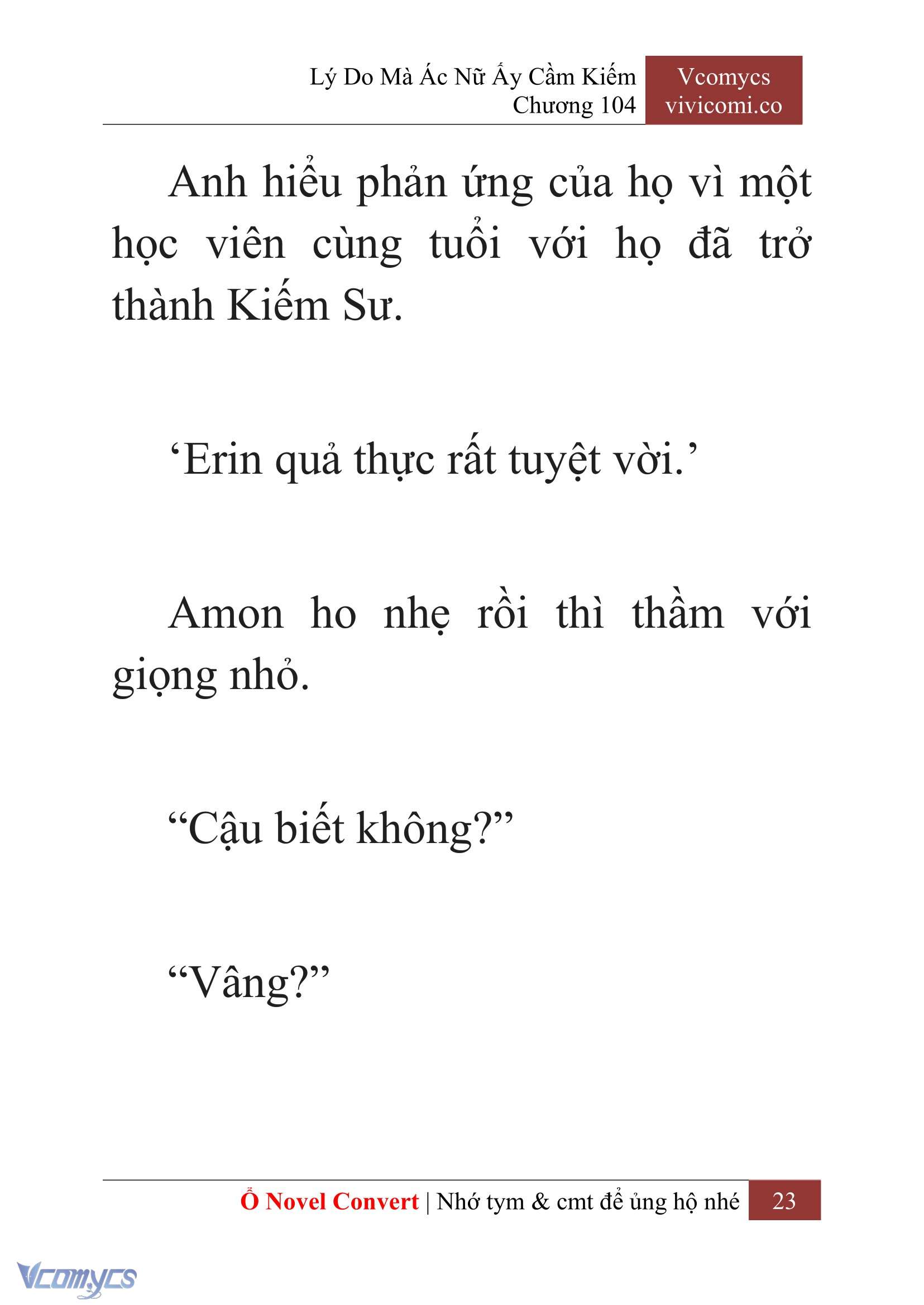 [Novel] Lý Do Mà Ác Nữ Ấy Cầm Kiếm Chap 104 - Trang 2