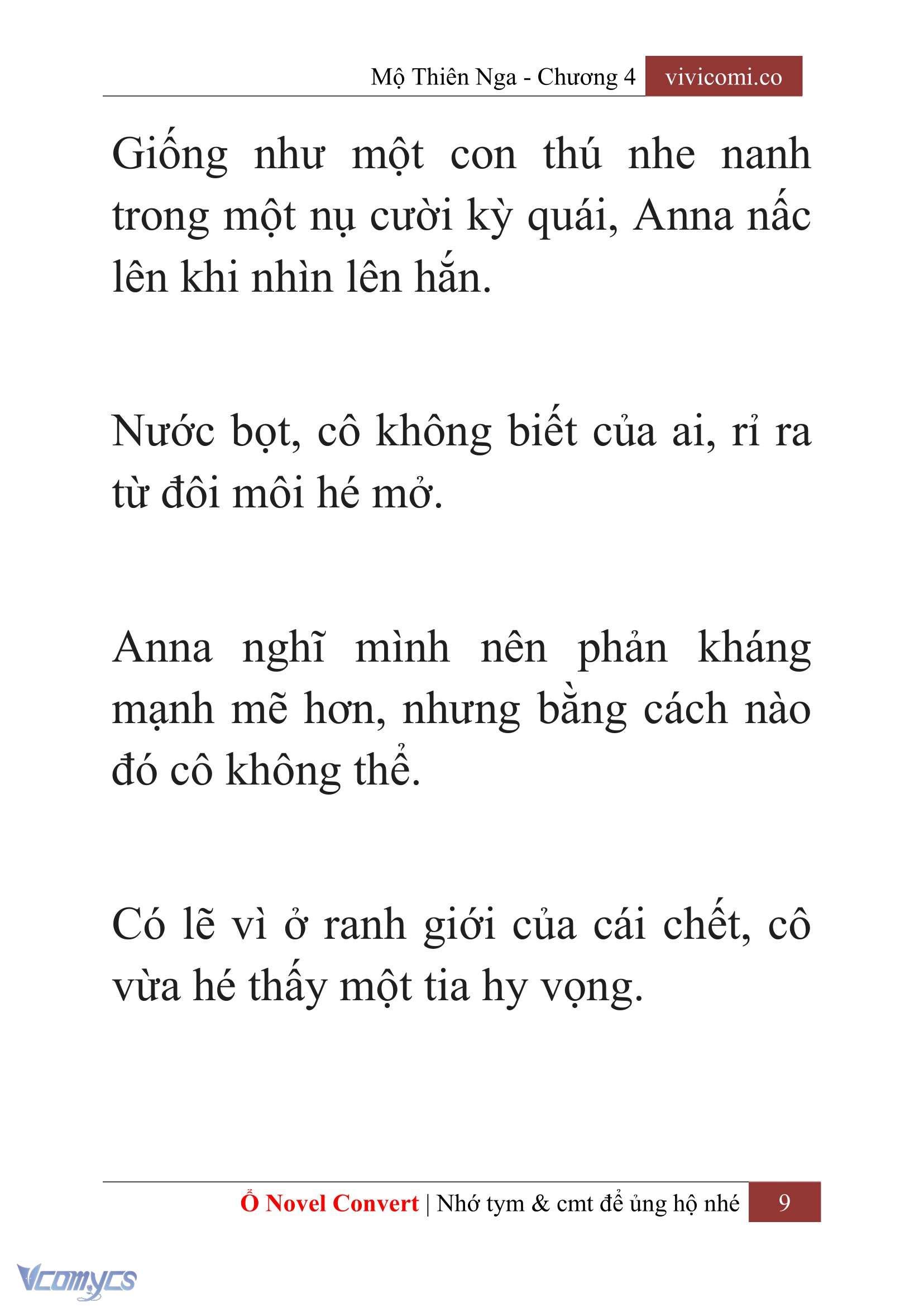 [Novel] Mộ Thiên Nga Chap 4 - Trang 2
