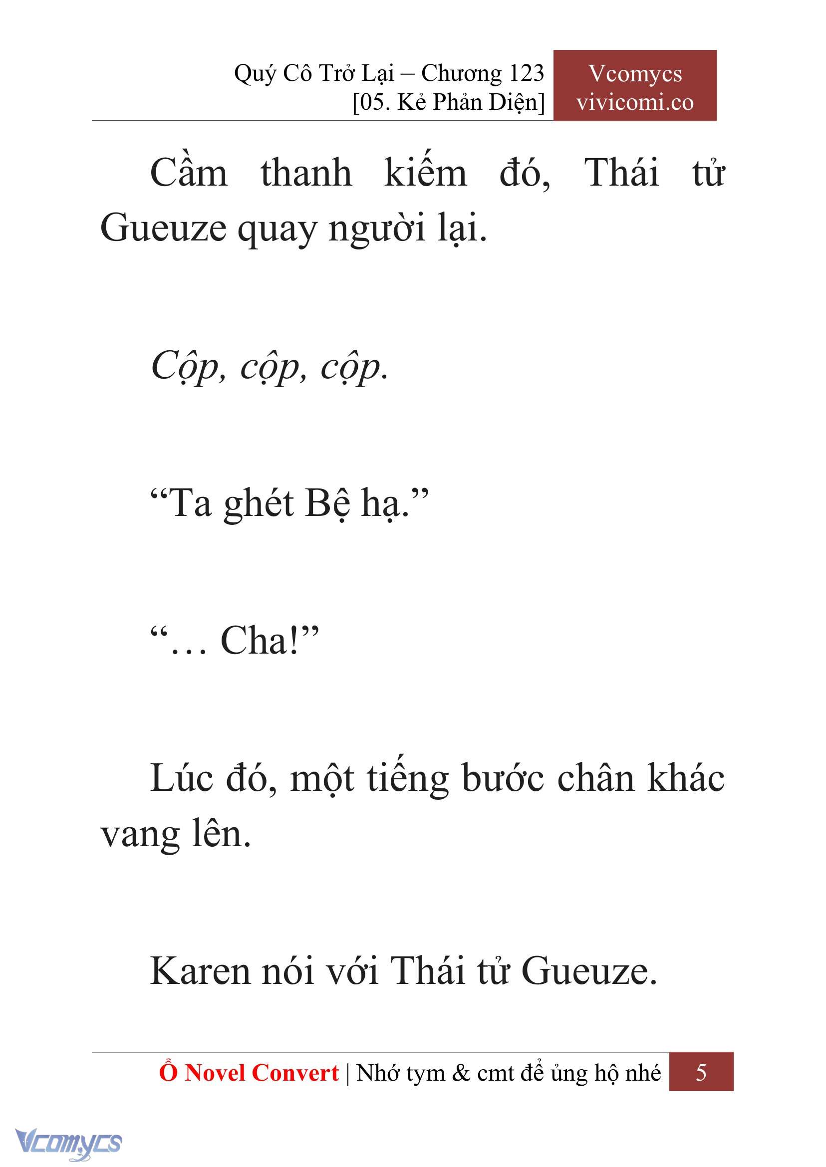 [Novel] Quý Cô Trở Lại Chap 123 - Trang 2