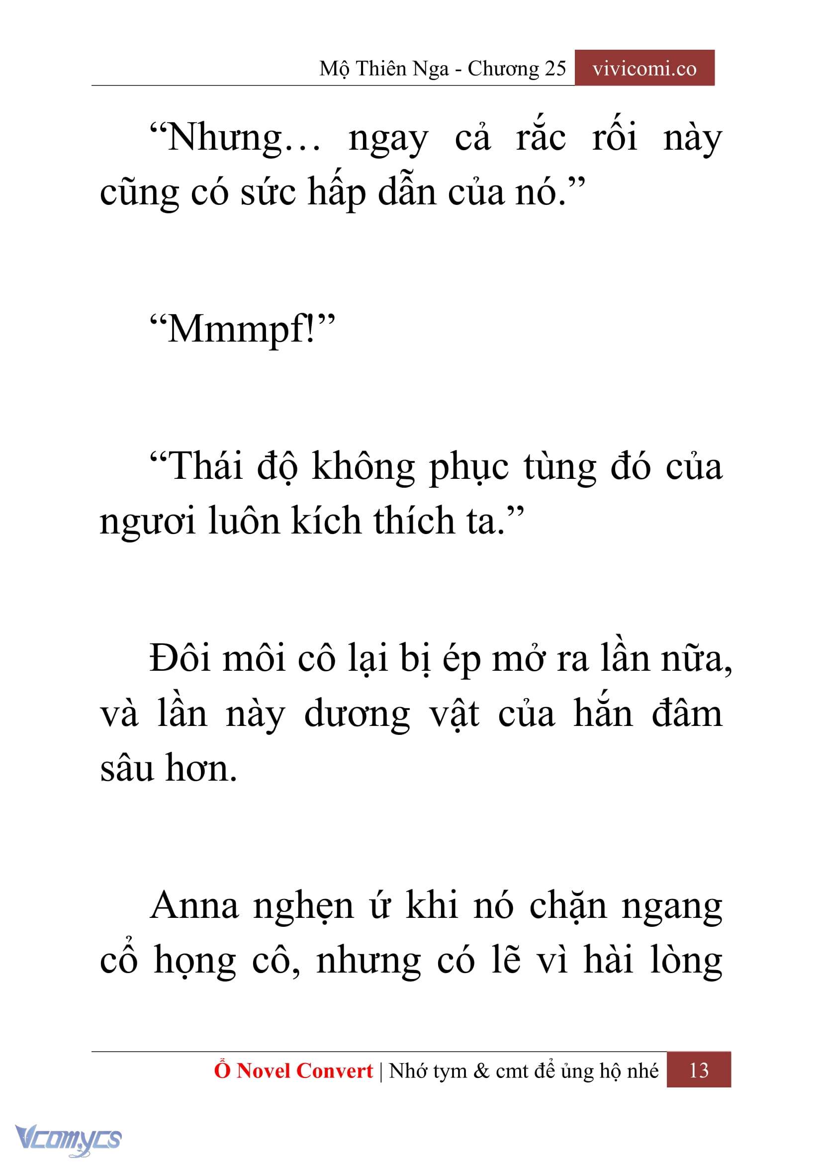 [Novel] Mộ Thiên Nga Chap 25 - Trang 2