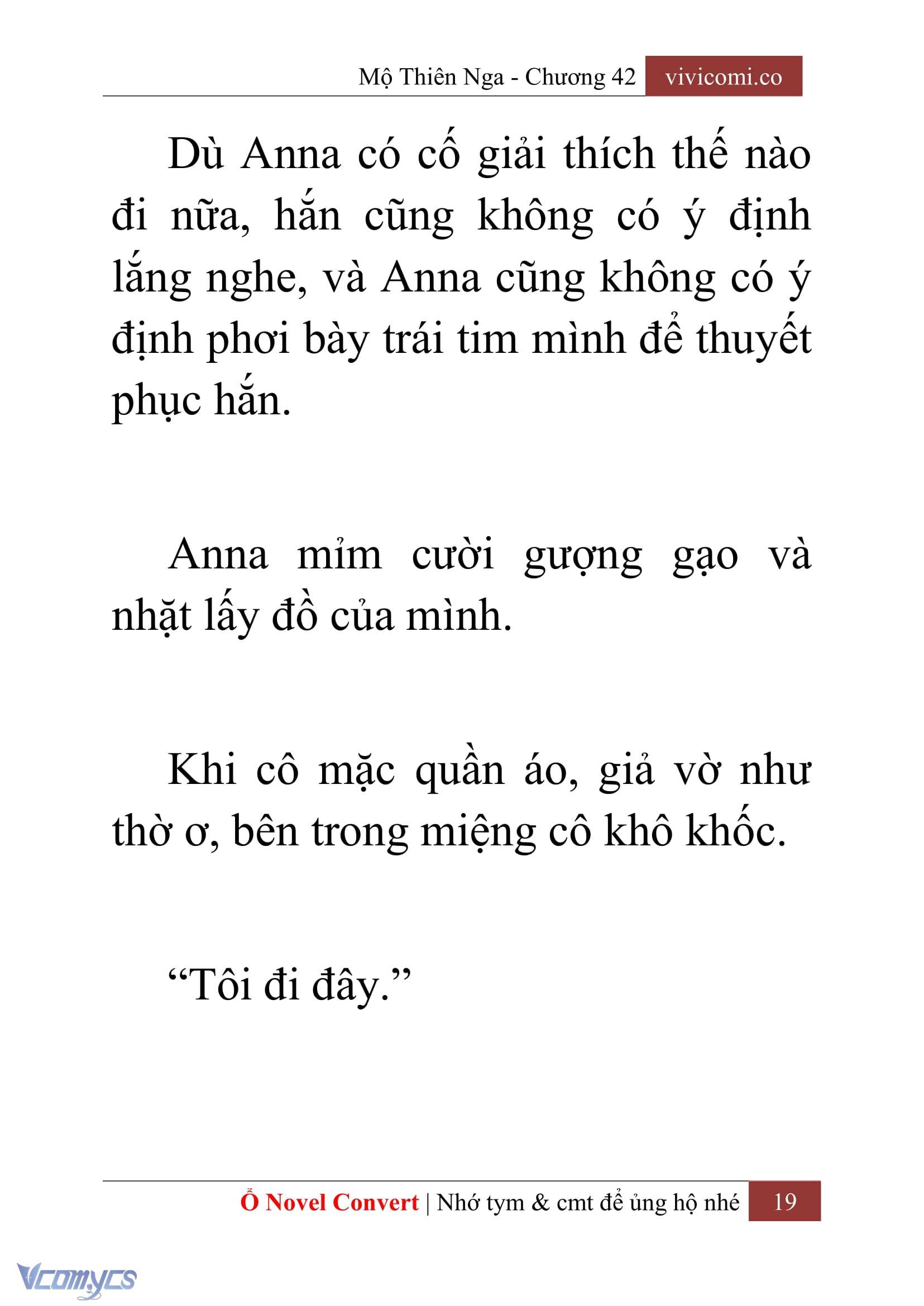 [Novel] Mộ Thiên Nga Chap 42 - Trang 2