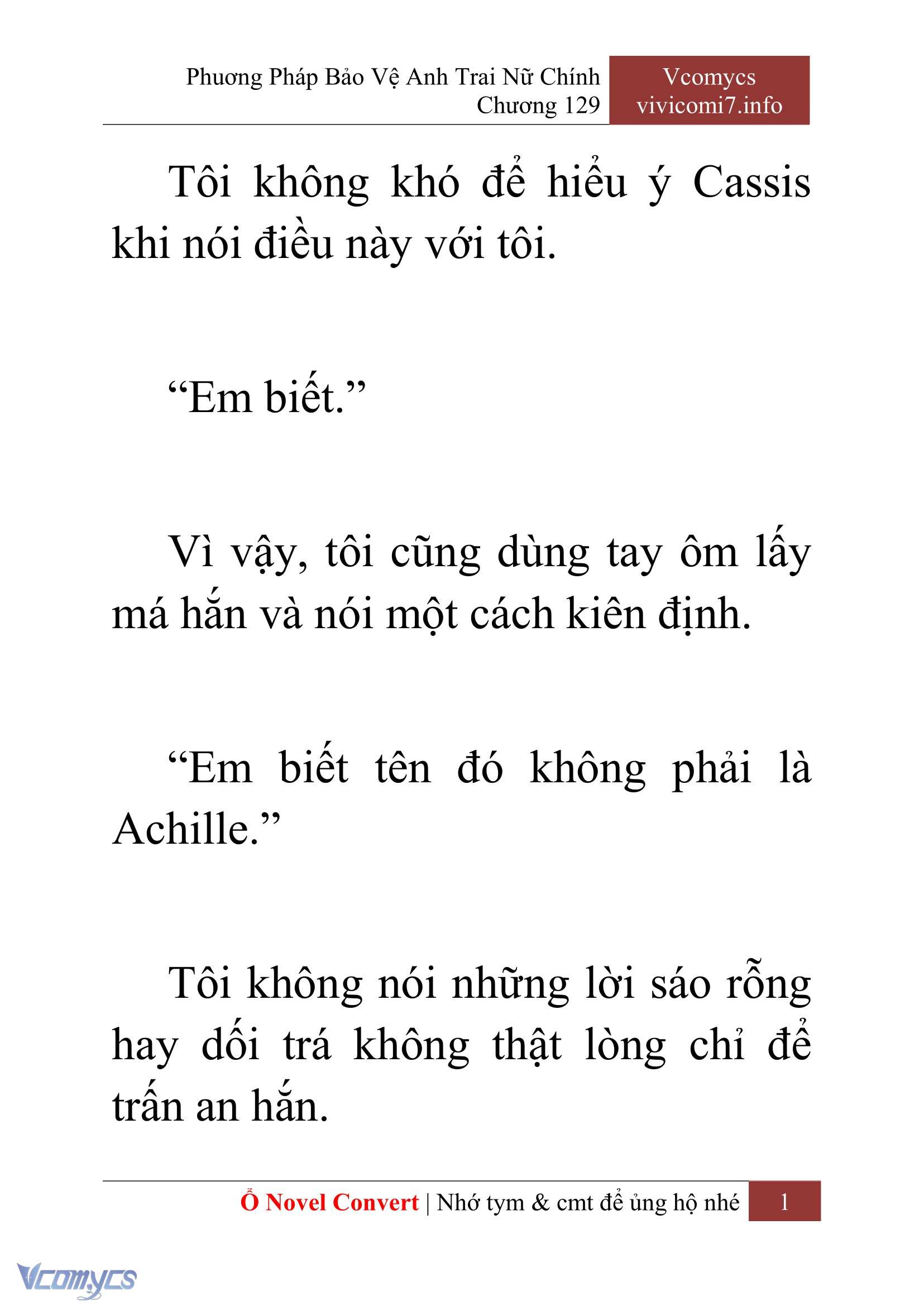 [Novel] Phương Pháp Bảo Vệ Anh Trai Nữ Chính Chap 129 - Trang 2