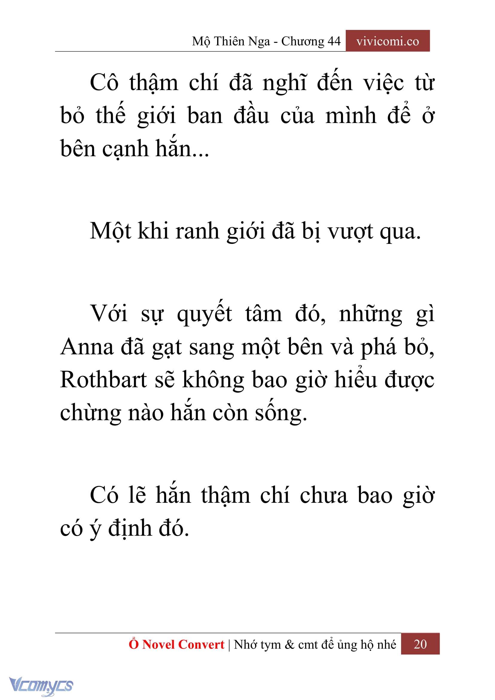 [Novel] Mộ Thiên Nga Chap 44 - Trang 2