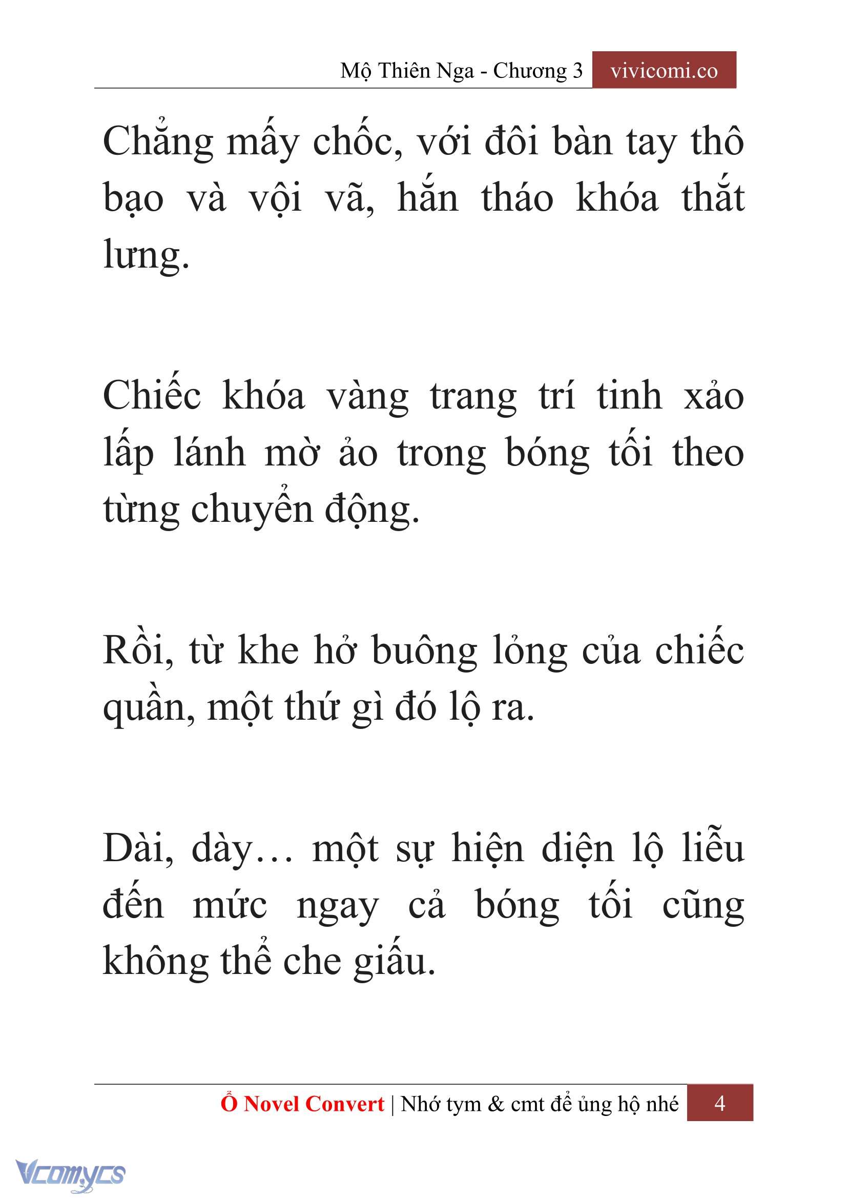 [Novel] Mộ Thiên Nga Chap 3 - Trang 2