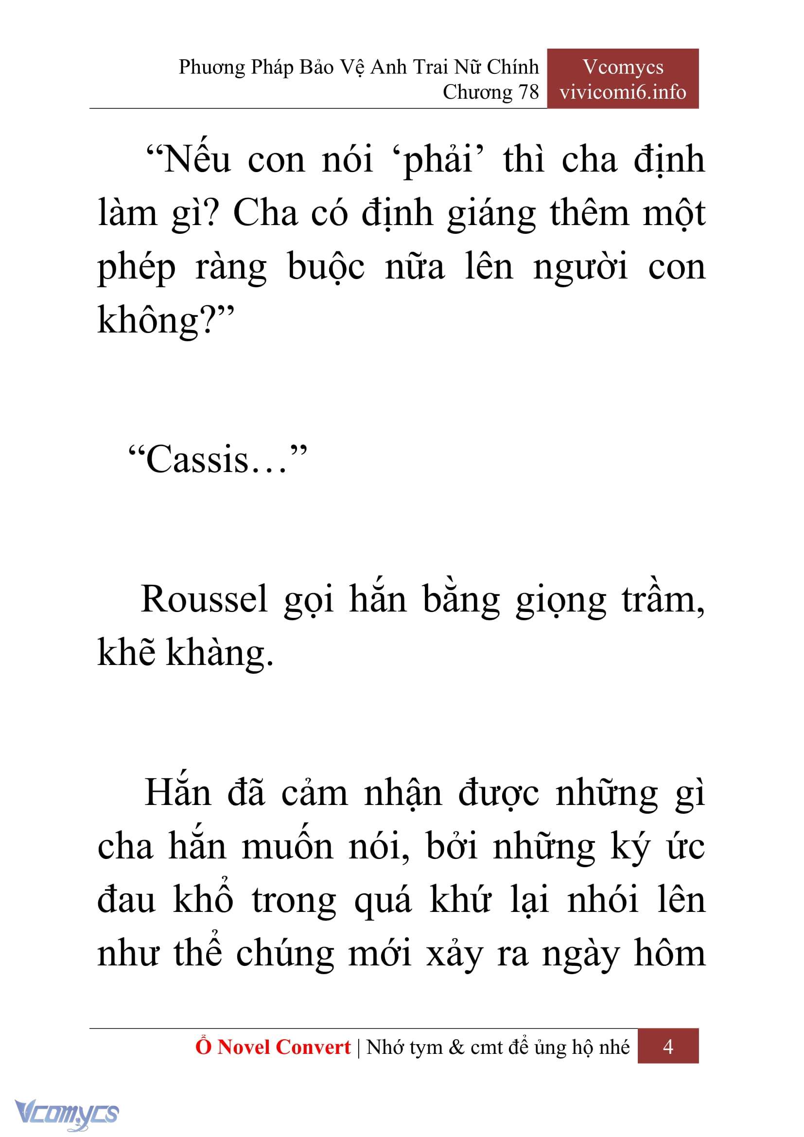 [Novel] Phương Pháp Bảo Vệ Anh Trai Nữ Chính Chap 78 - Trang 2