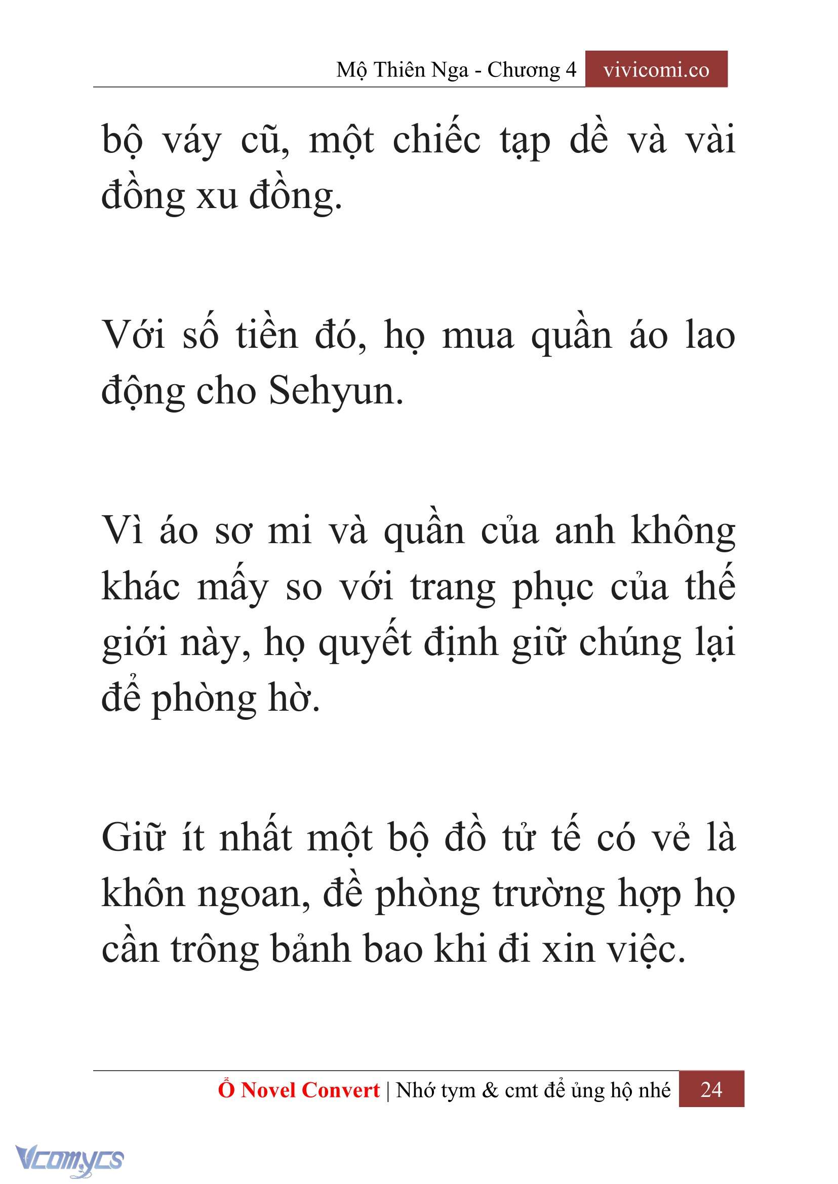 [Novel] Mộ Thiên Nga Chap 4 - Trang 2