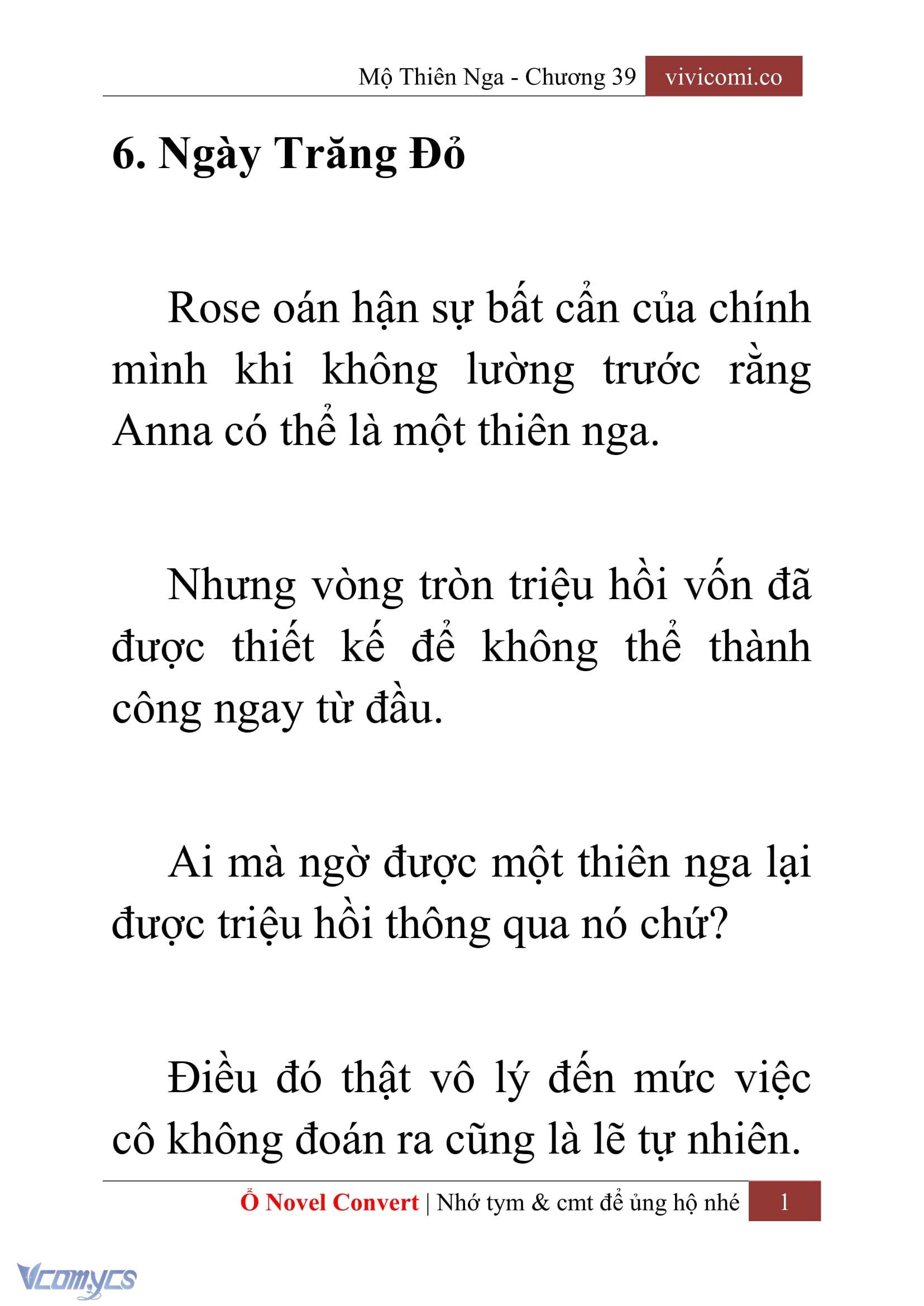 [Novel] Mộ Thiên Nga Chap 39 - Trang 2